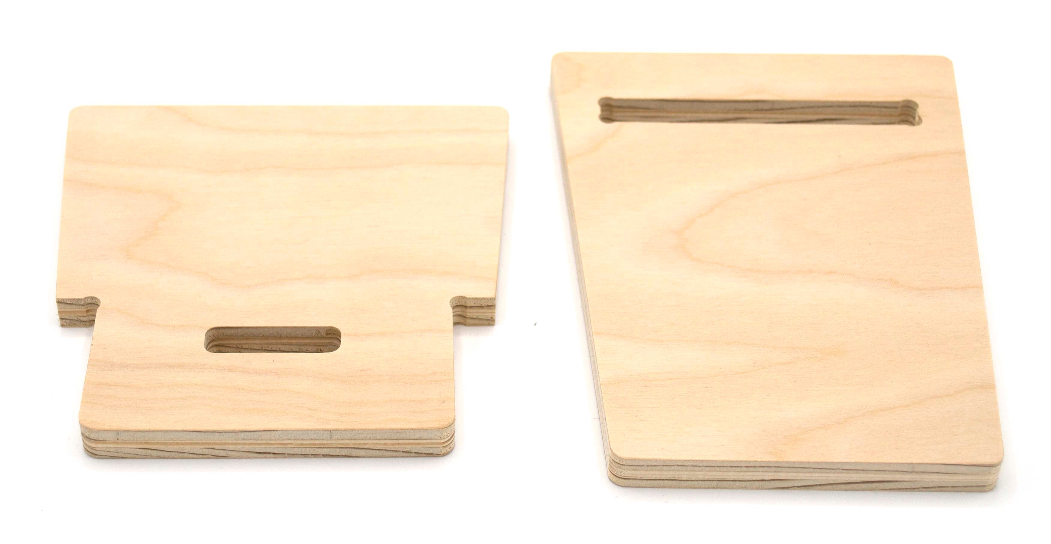 Unfinished Birch Veneer Plywood Smartphone Desk Stand, 7 inch