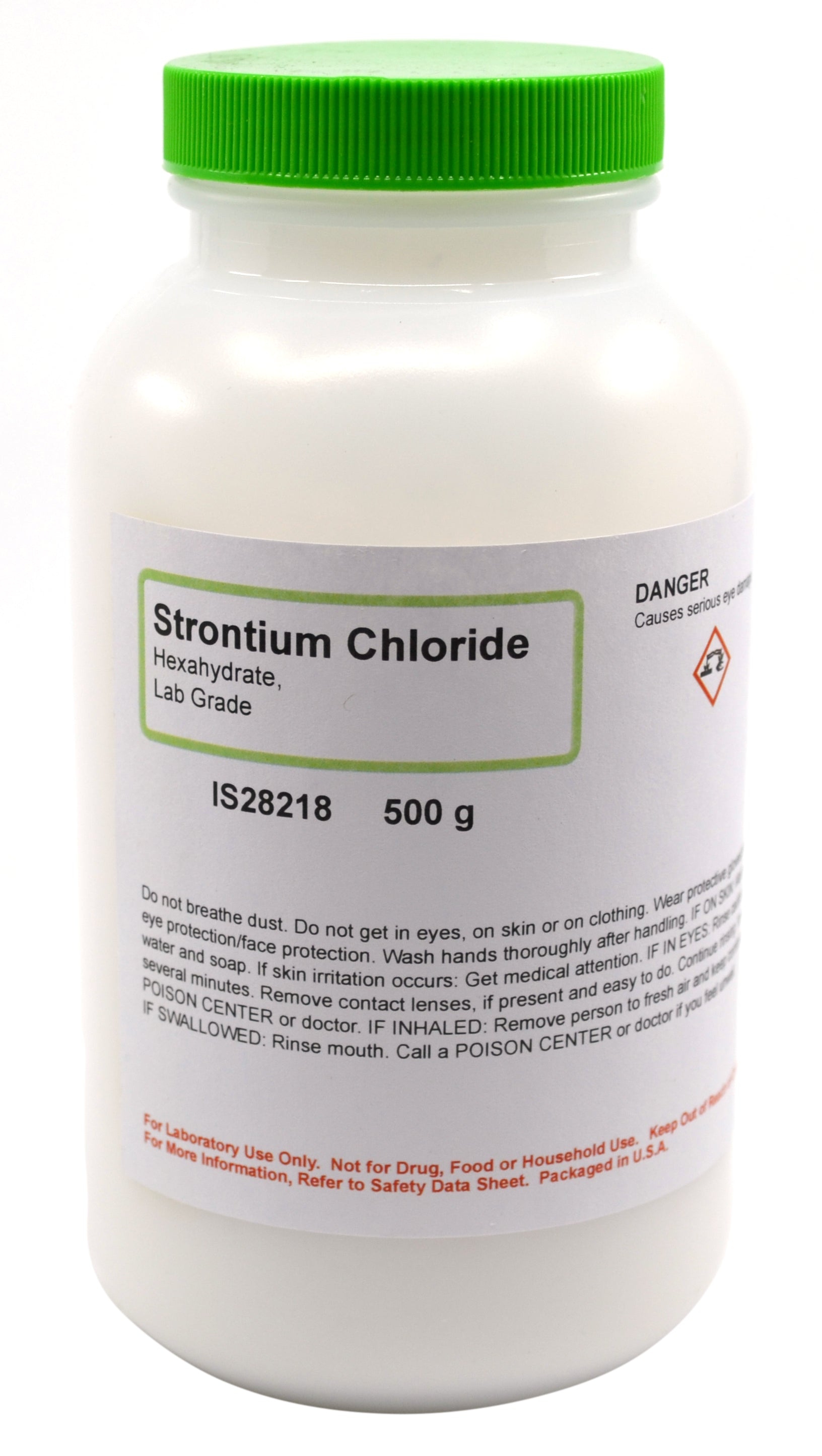 Laboratory Grade Strontium Chloride Hexahydrate, 500g