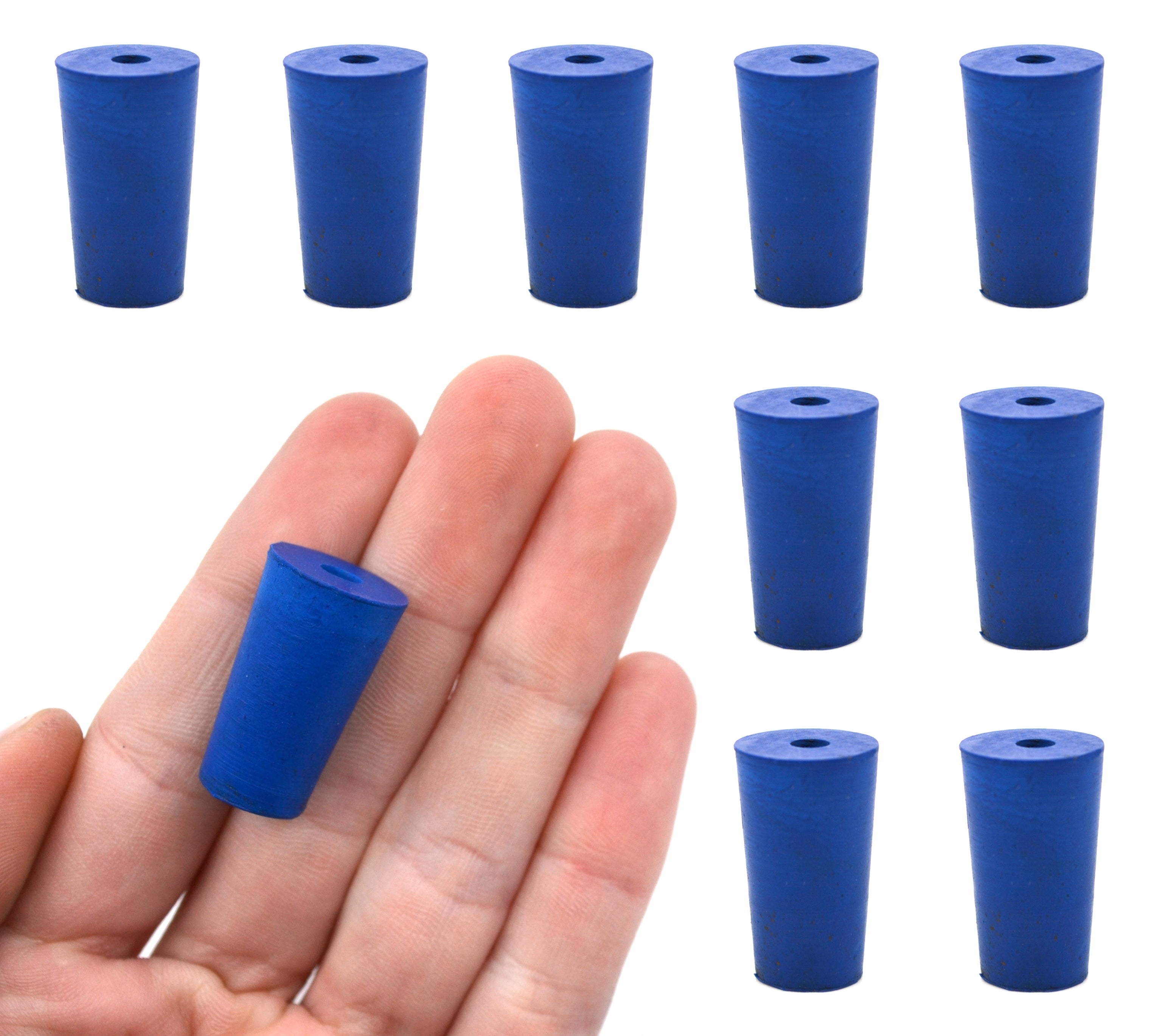 Neoprene Stopper with 1 Hole, 10-Pack