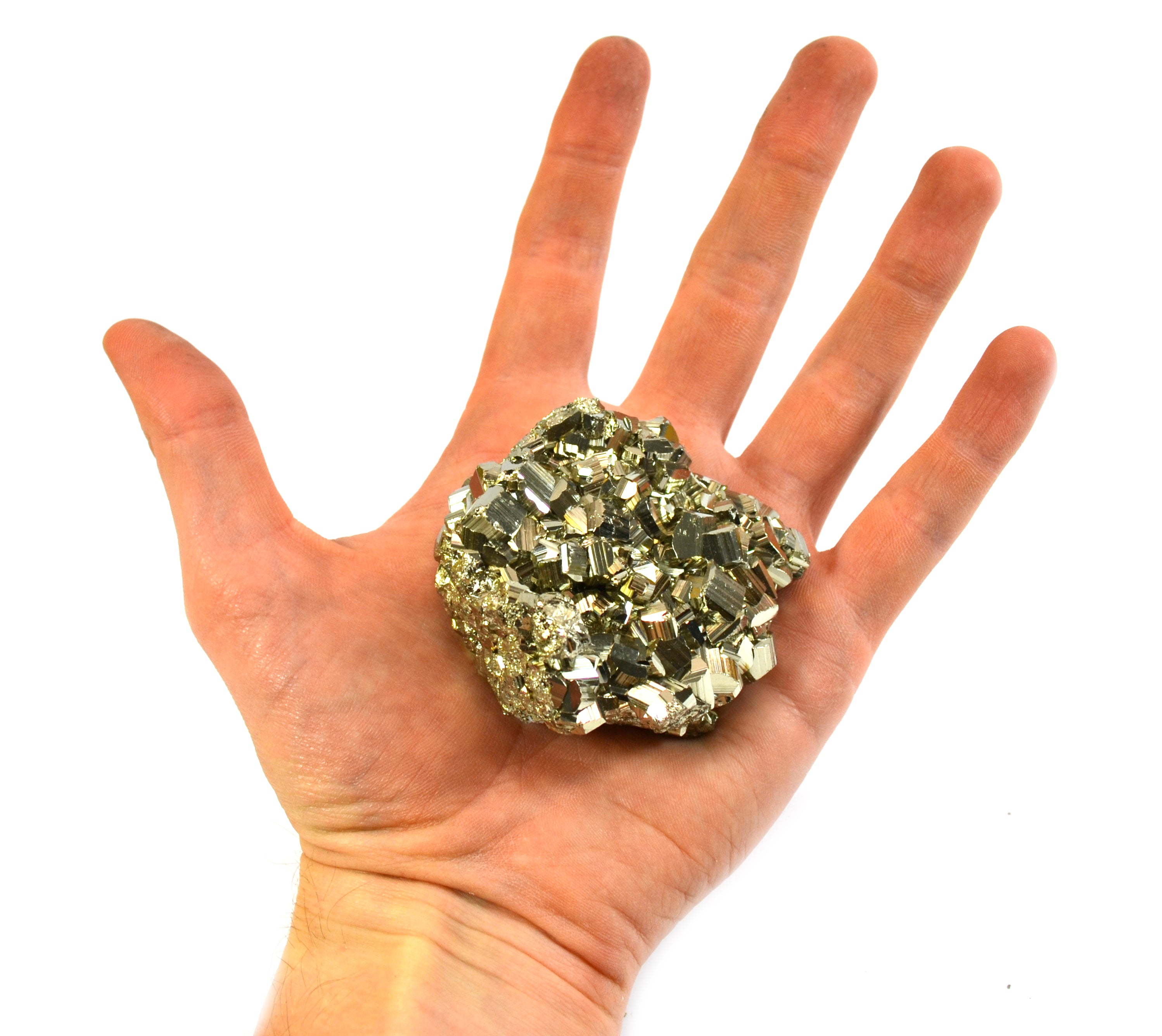 Crystalline Pyrite Specimen with 10-20mm Crystals, 2.5-3 inch