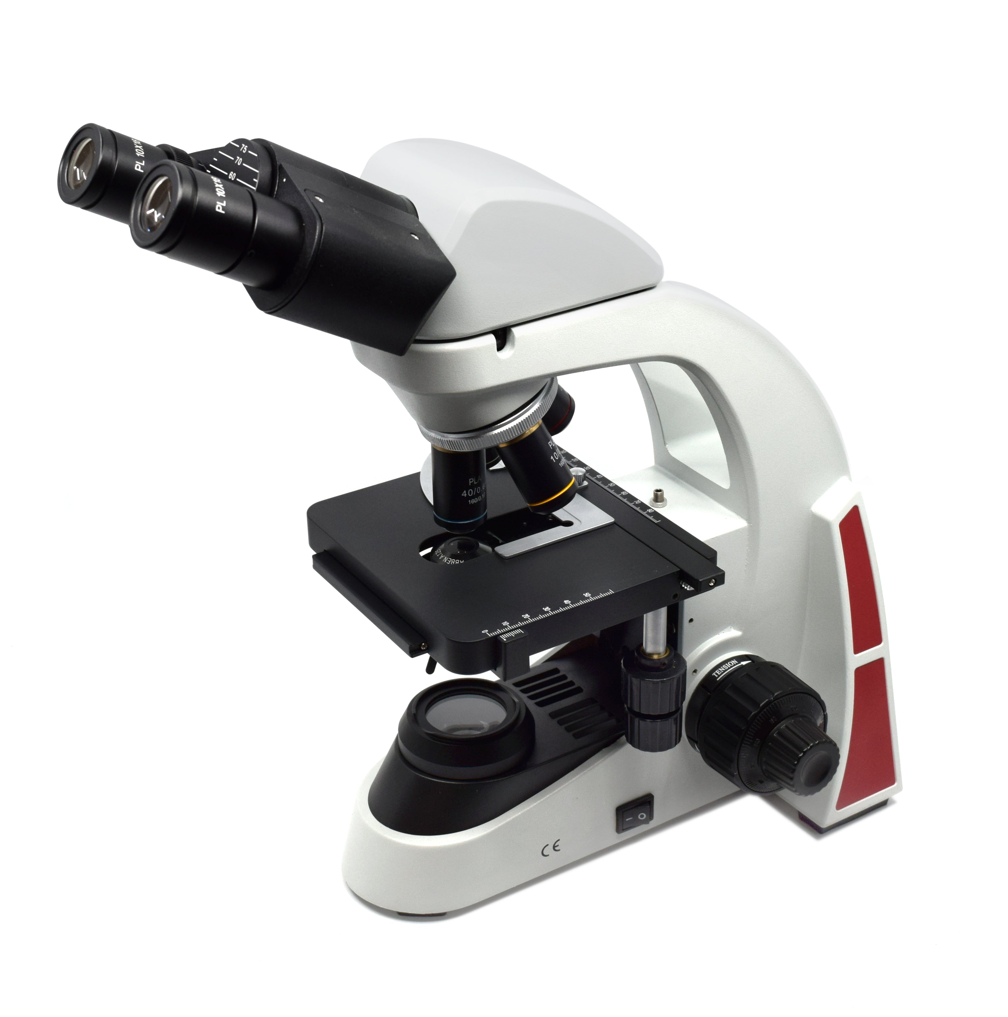 Premium Binocular Microscope with Siedentopf Head, 4X-100X with Color Corrected Optics