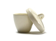 Tall Form Porcelain Crucible with Lid, 10-Pack