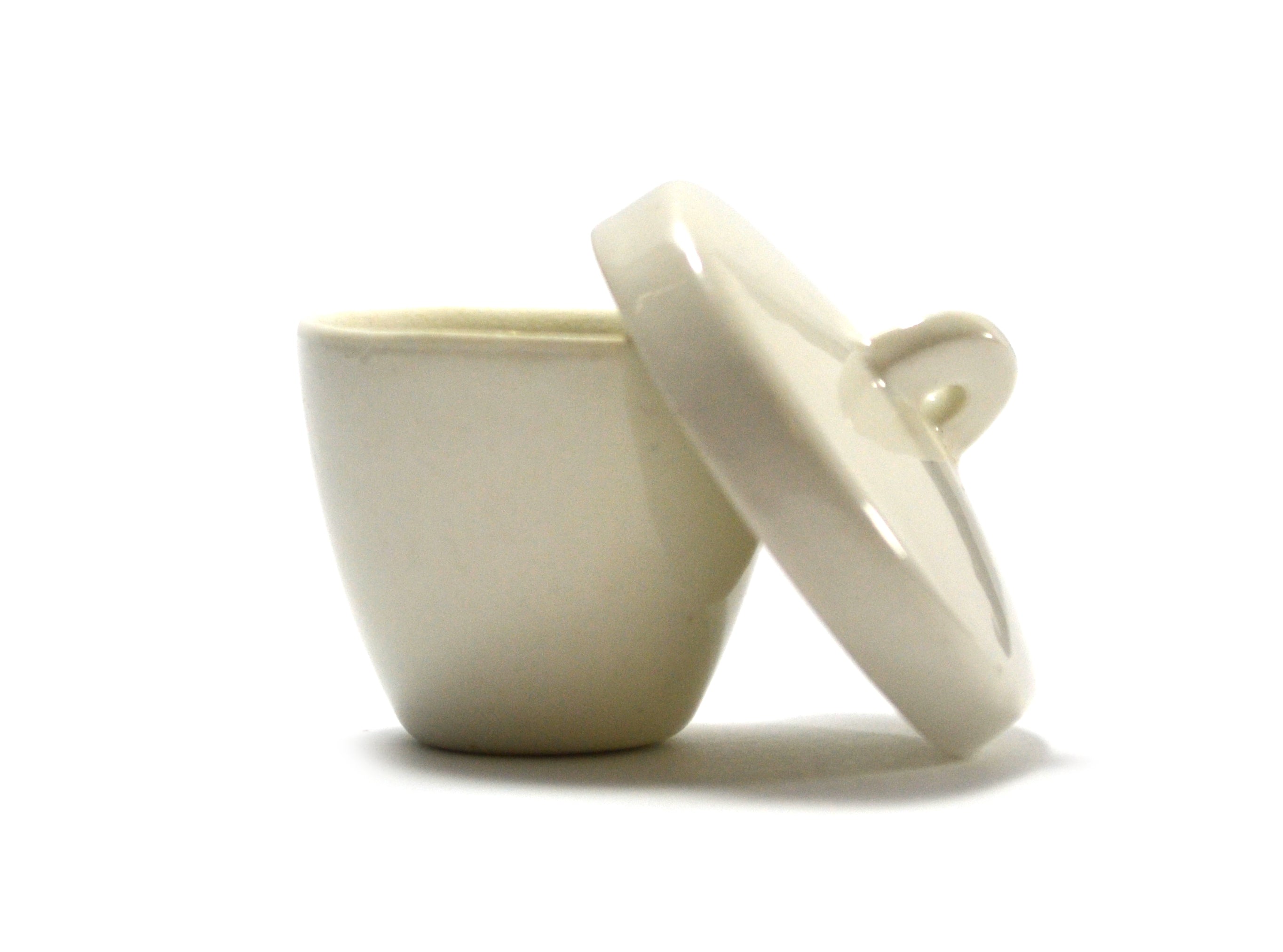Tall Form Porcelain Crucible with Lid, 10-Pack