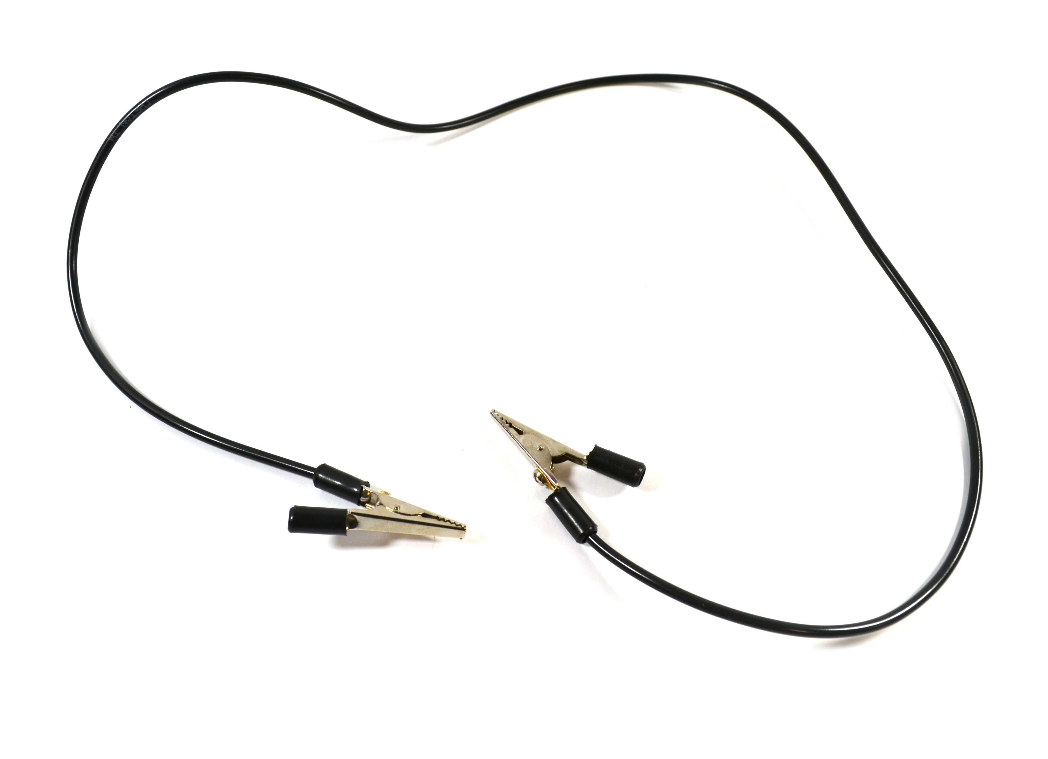 750mm Connecting Lead with Alligator Clips, Black