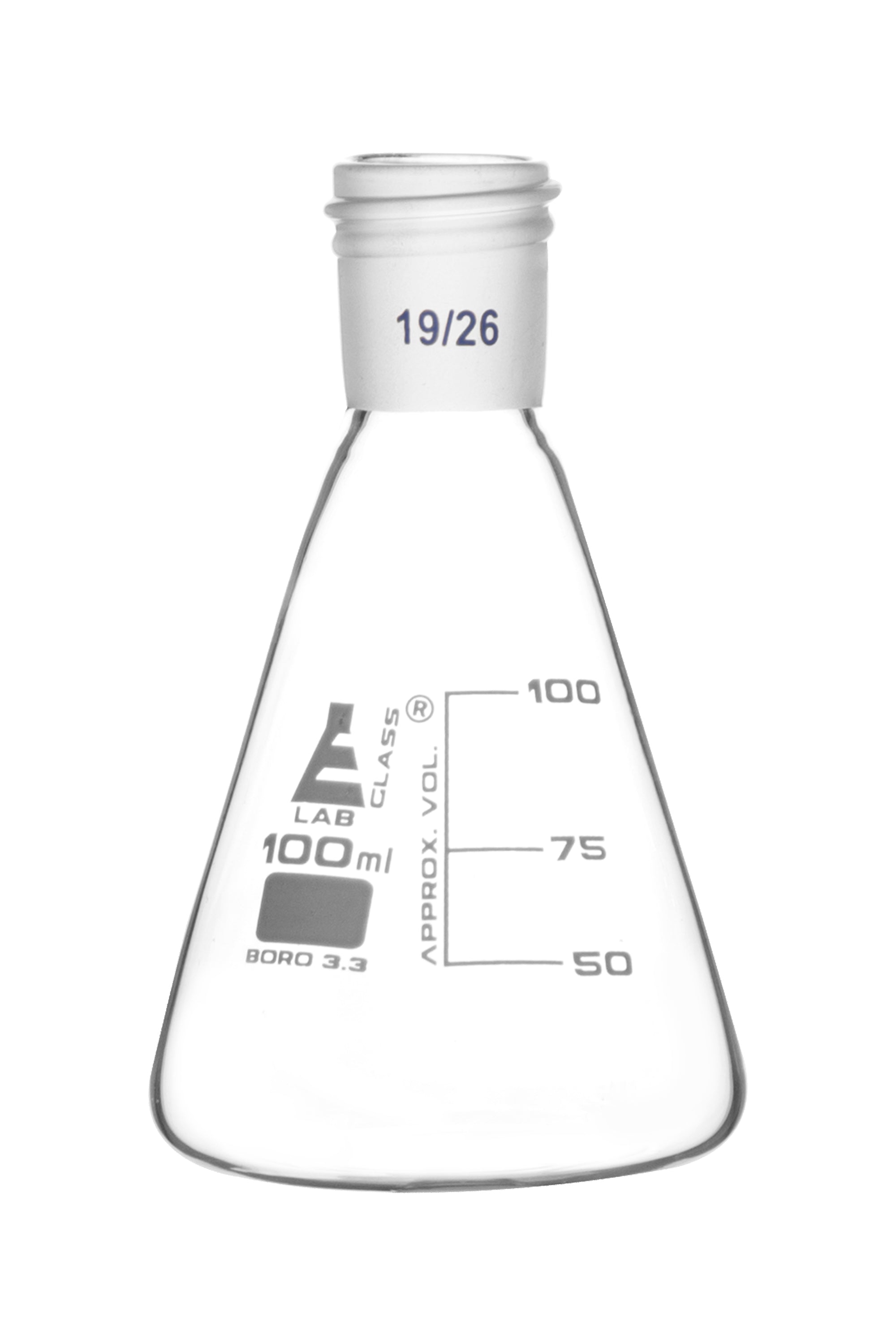 Borosilicate Glass Erlenmeyer Flask with Threaded Joint
