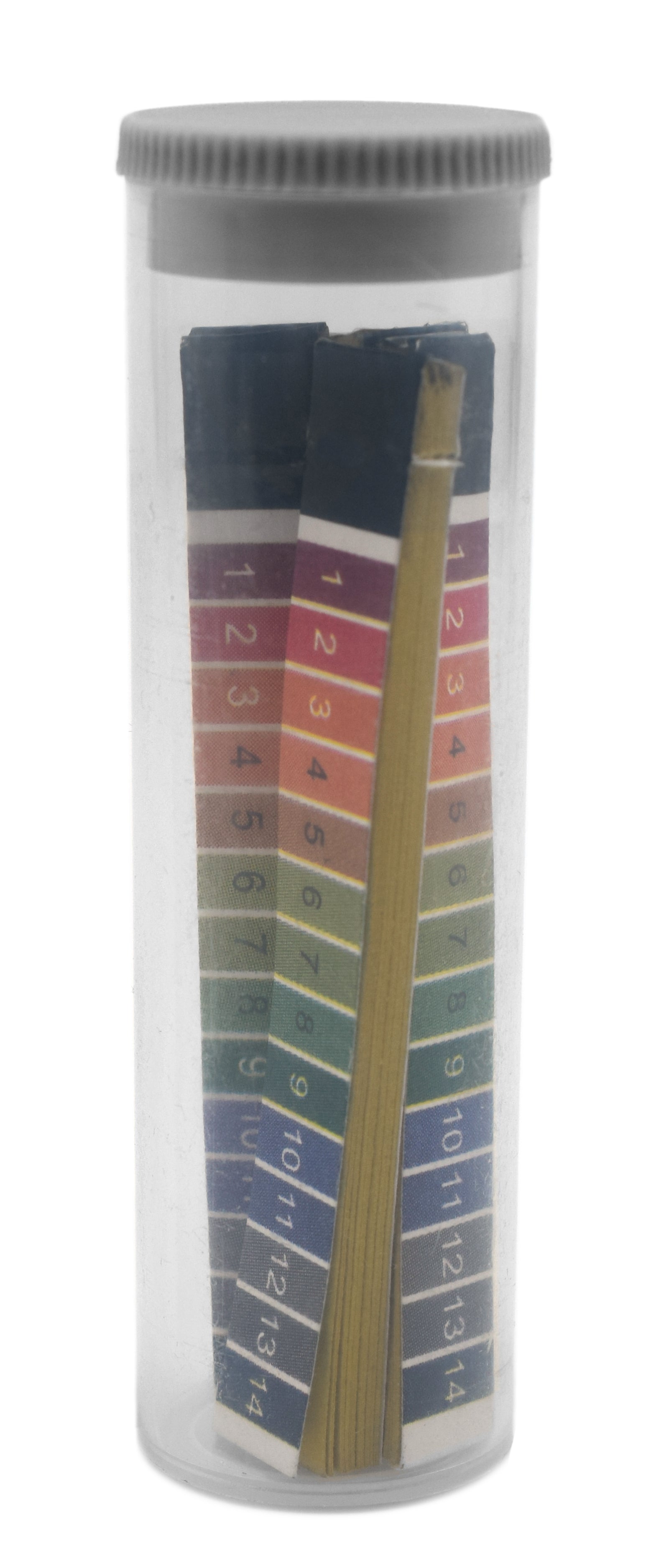 pH 1-14 Test Strips, 100 Papers in Plastic Vial