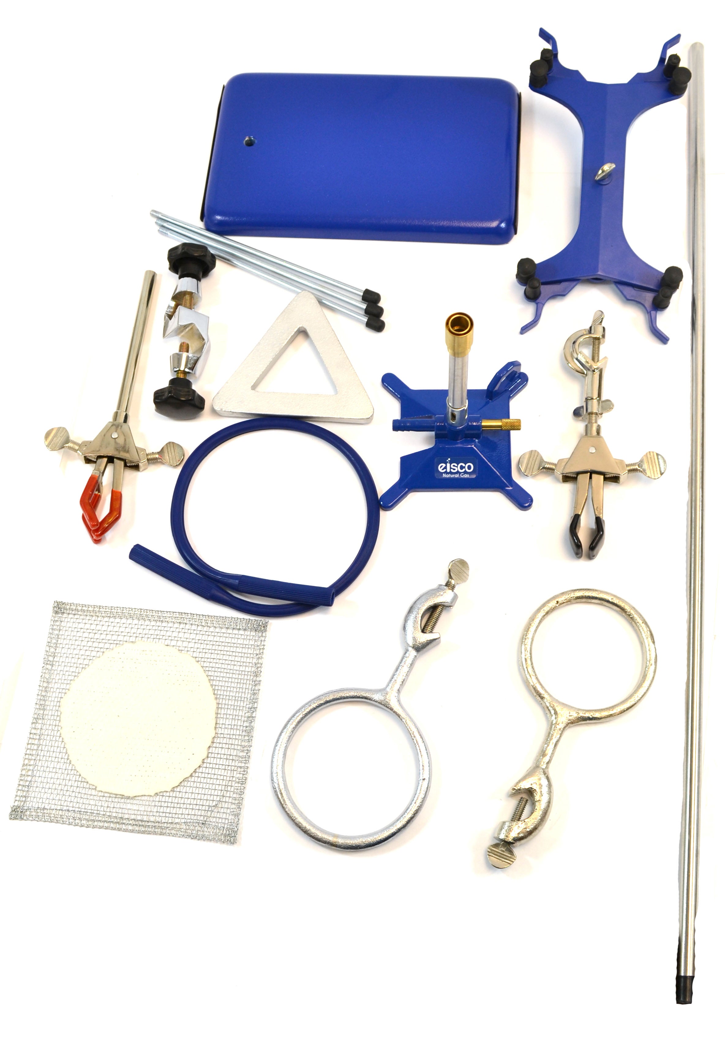 12-Piece Complete Chemistry Starter Kit with Retort Stand and Bunsen Burner