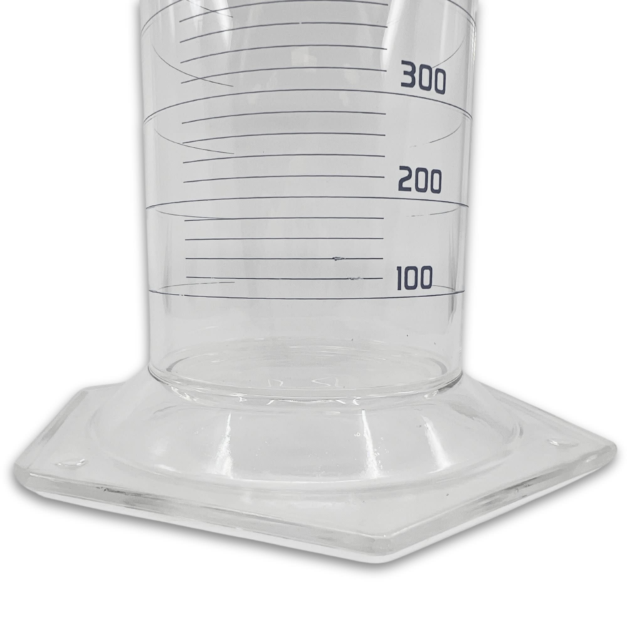Class A Squat Form Graduated Cylinder, 1000mL, ISO 4788 Certified, Borosilicate Glass