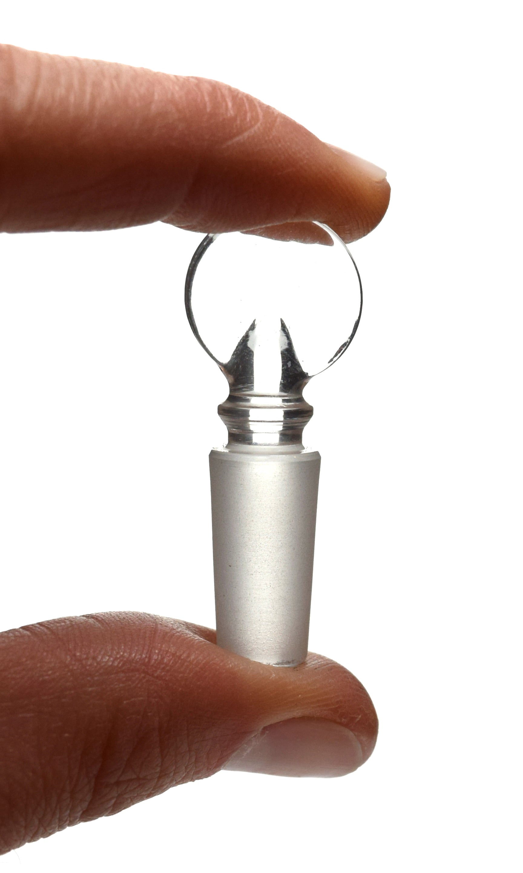 Penny Head Solid Cone Stopper, 10/19, Borosilicate Glass
