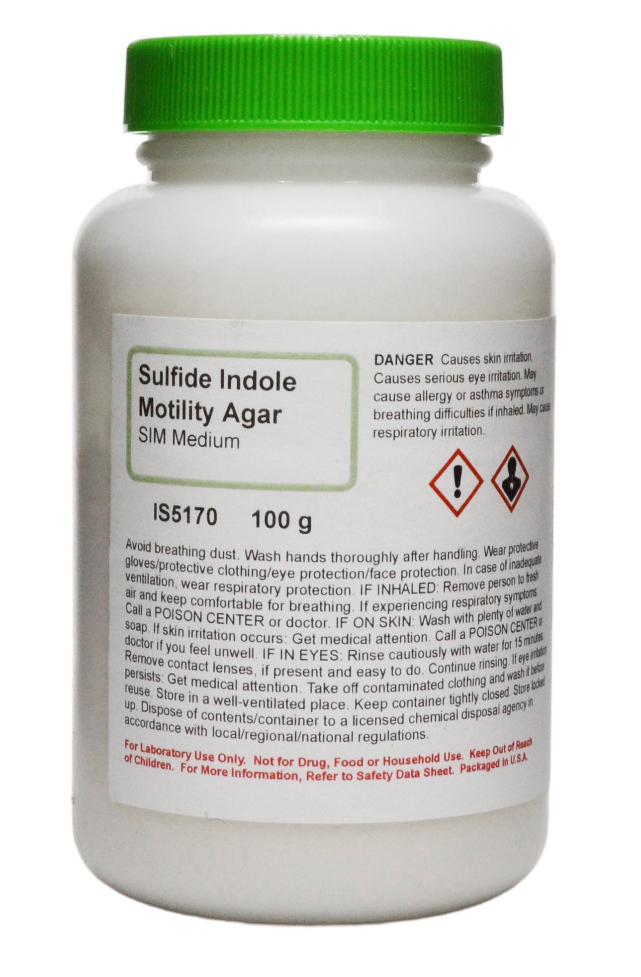 Sulfide Indole Motility (SIM) Differential Medium