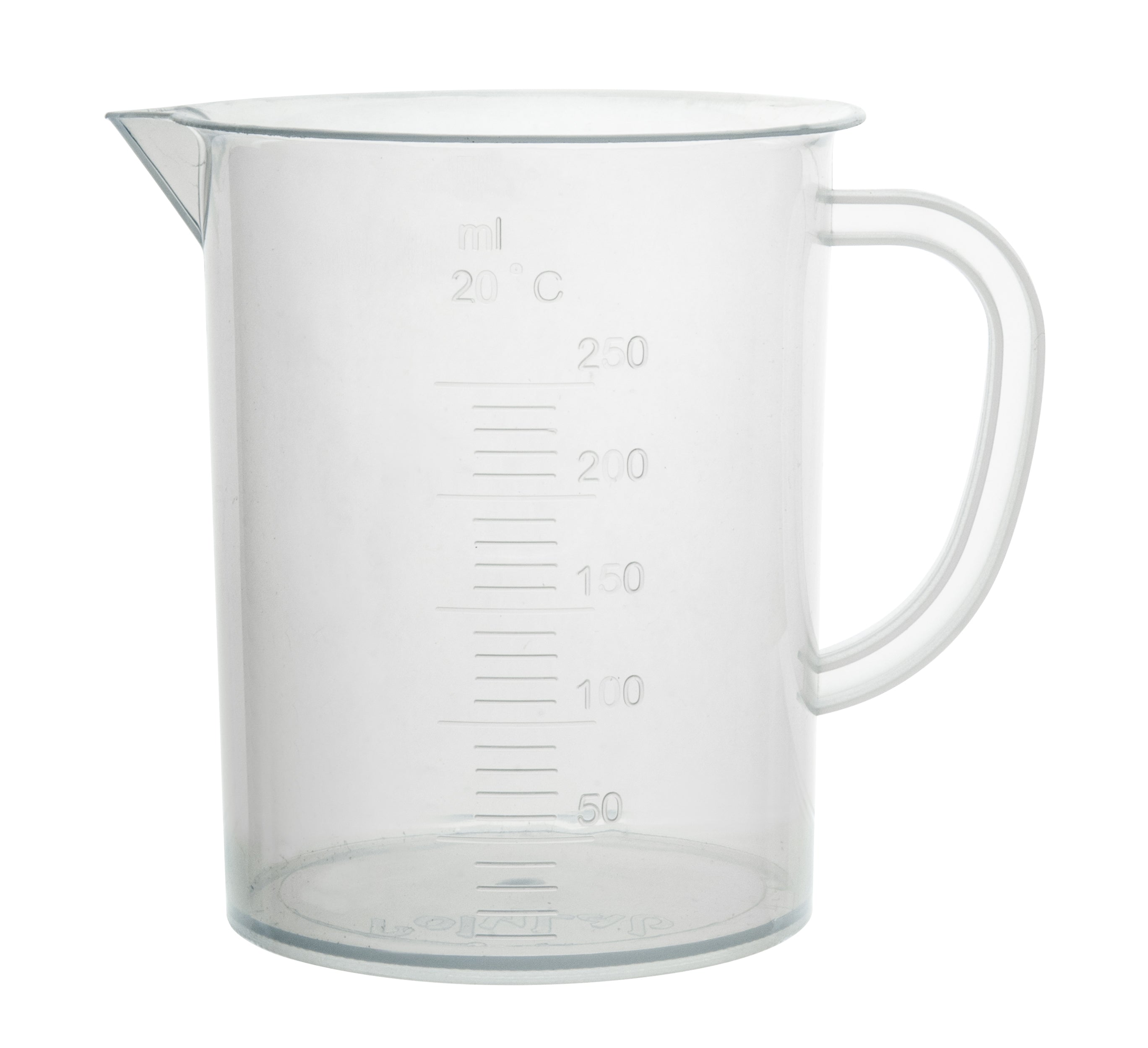 Autoclavable Polypropylene Measuring Pitcher with Molded Graduations, 250mL