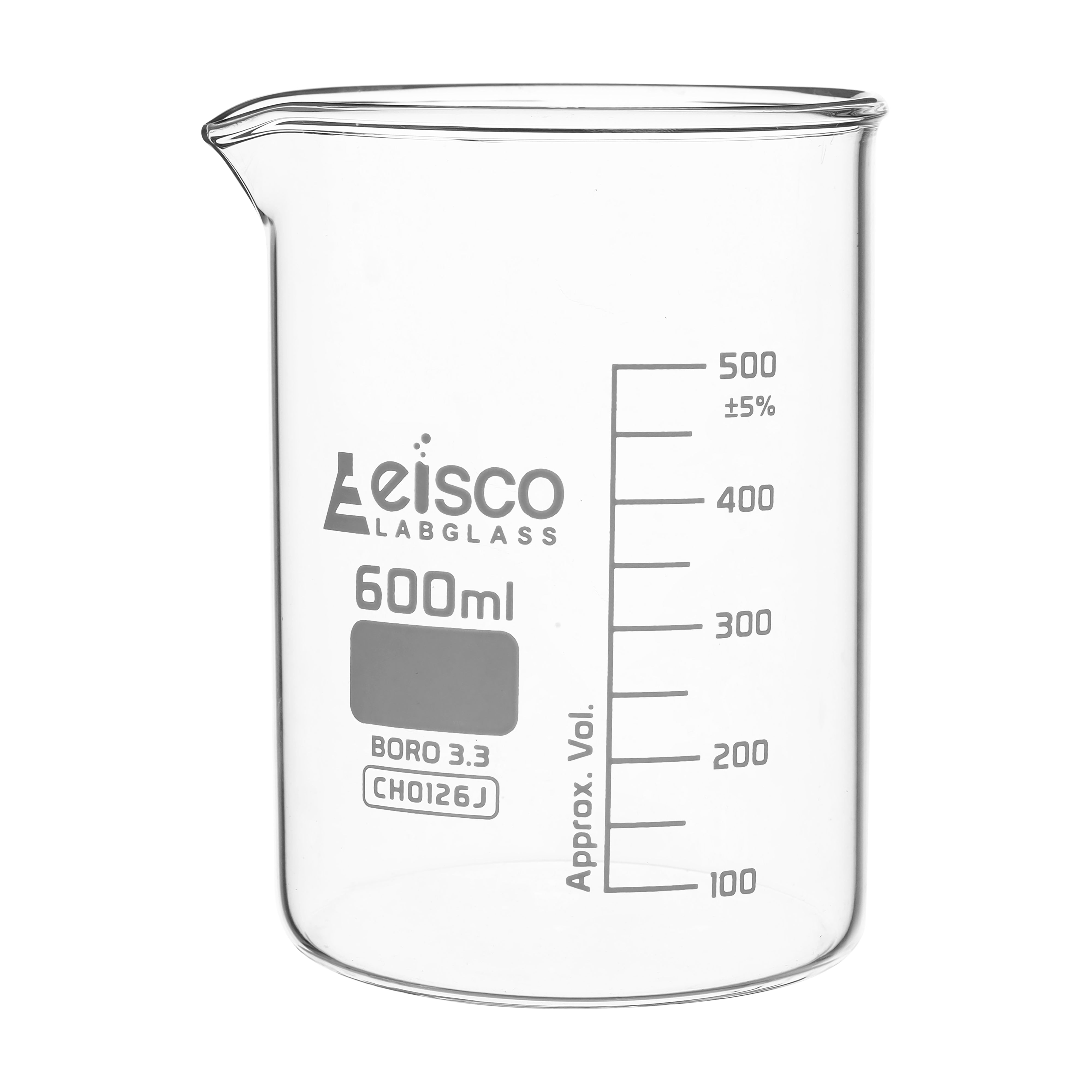Low Form Borosilicate Glass Beaker with Spout