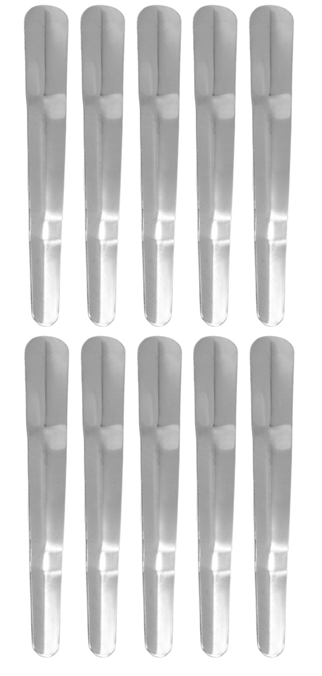 6.9" Stainless Steel Dual-End Trowel Spatula, 10-Pack
