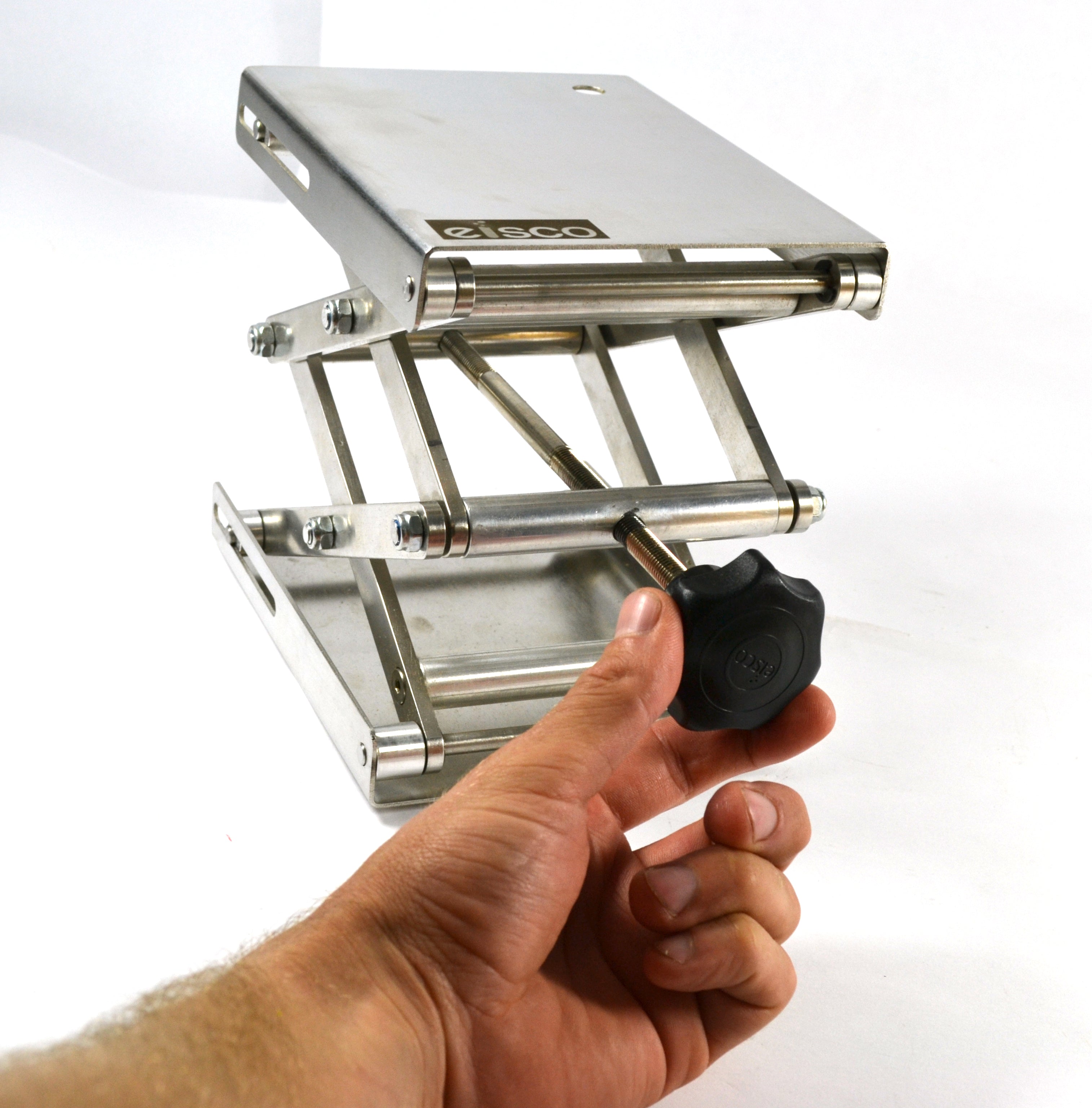 Stainless Steel Lab Jack, 6.5 x 5" Surface, 11" Max Height