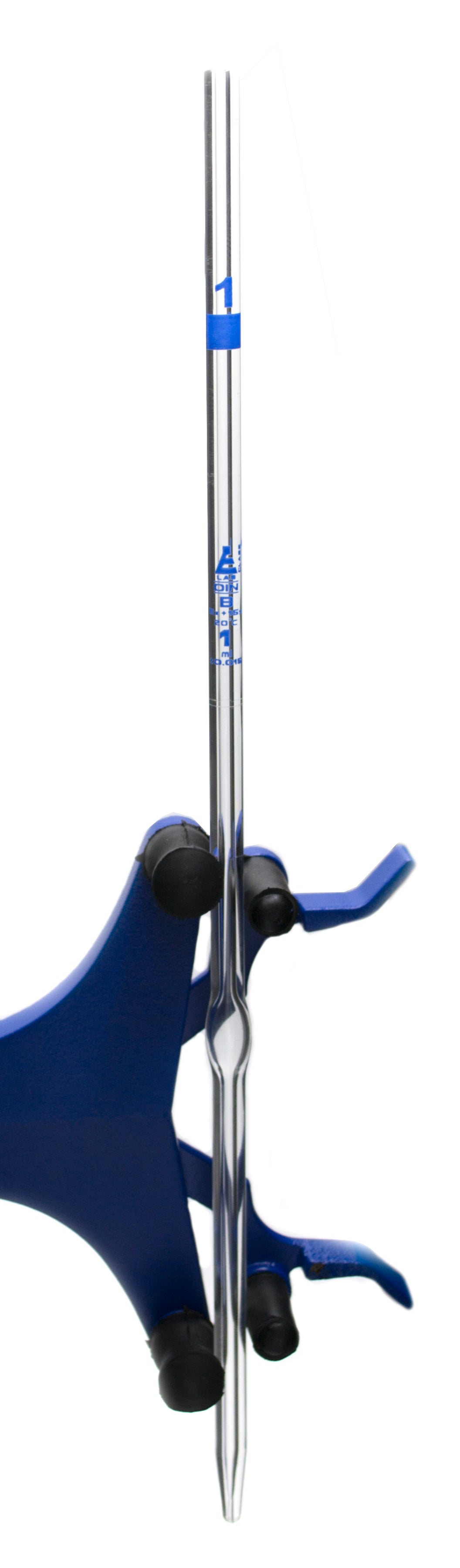 Class B Bulb Form Borosilicate Glass Pipette with Blue Graduations