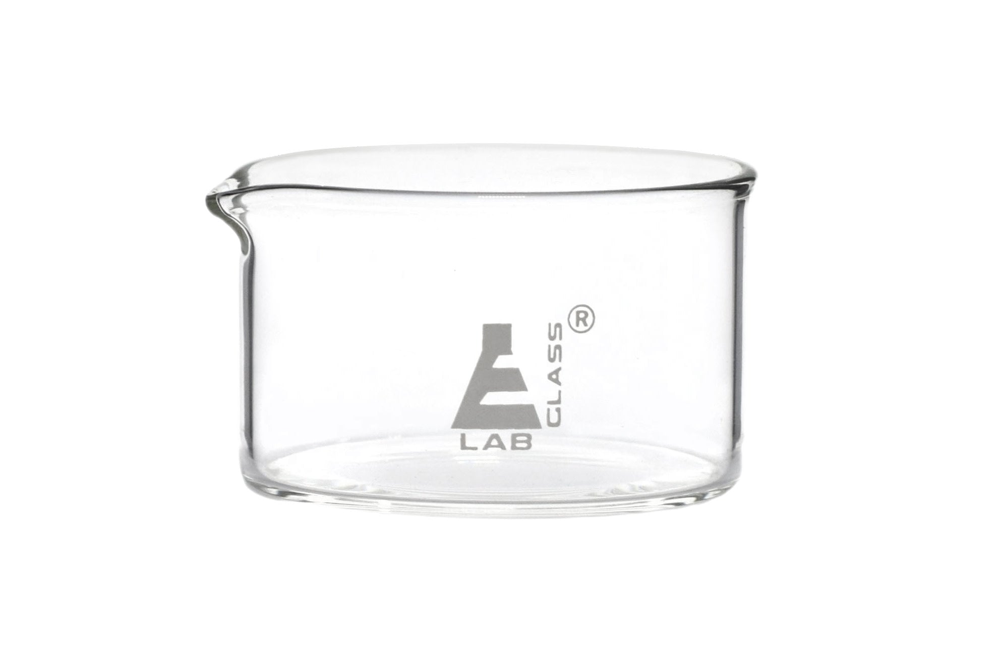 Flat Bottom Borosilicate Glass Crystallizing Dish with Spout