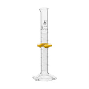 Class B Borosilicate Glass Graduated Cylinder with Protective Collar, White Graduations