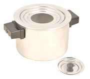 Cylindrical Aluminum Water Bath with Concentric Rings, 150mL