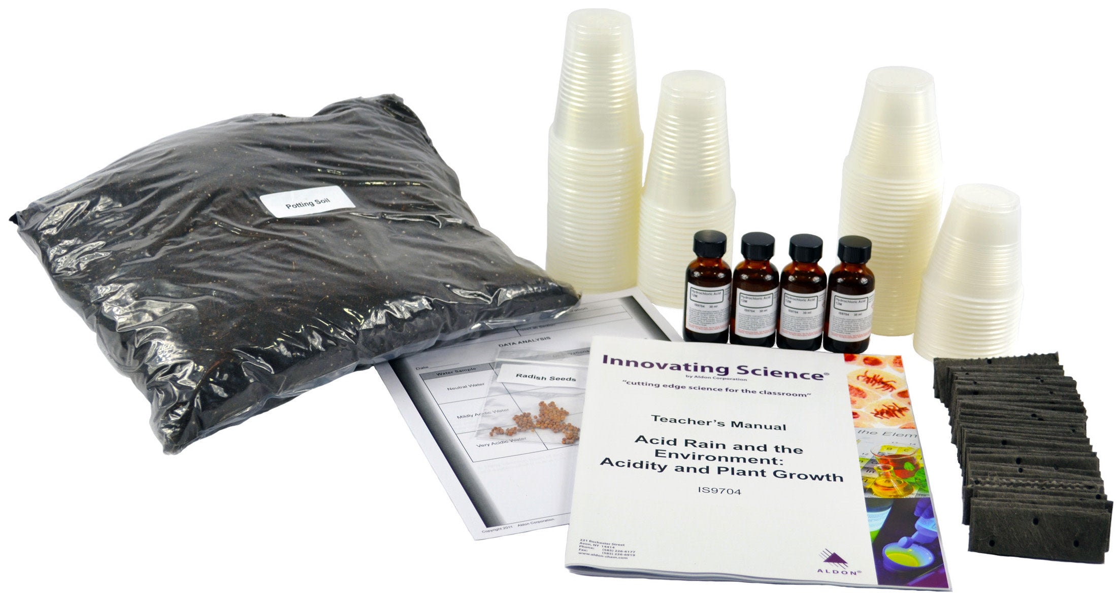 Acid Rain and Plant Growth Environmental Chemistry Kit for 15 Groups