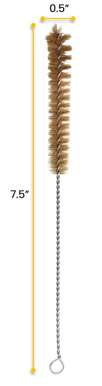 7.5" Semi-Micro Bristle Cleaning Brush for 0.25-0.4" Tubes