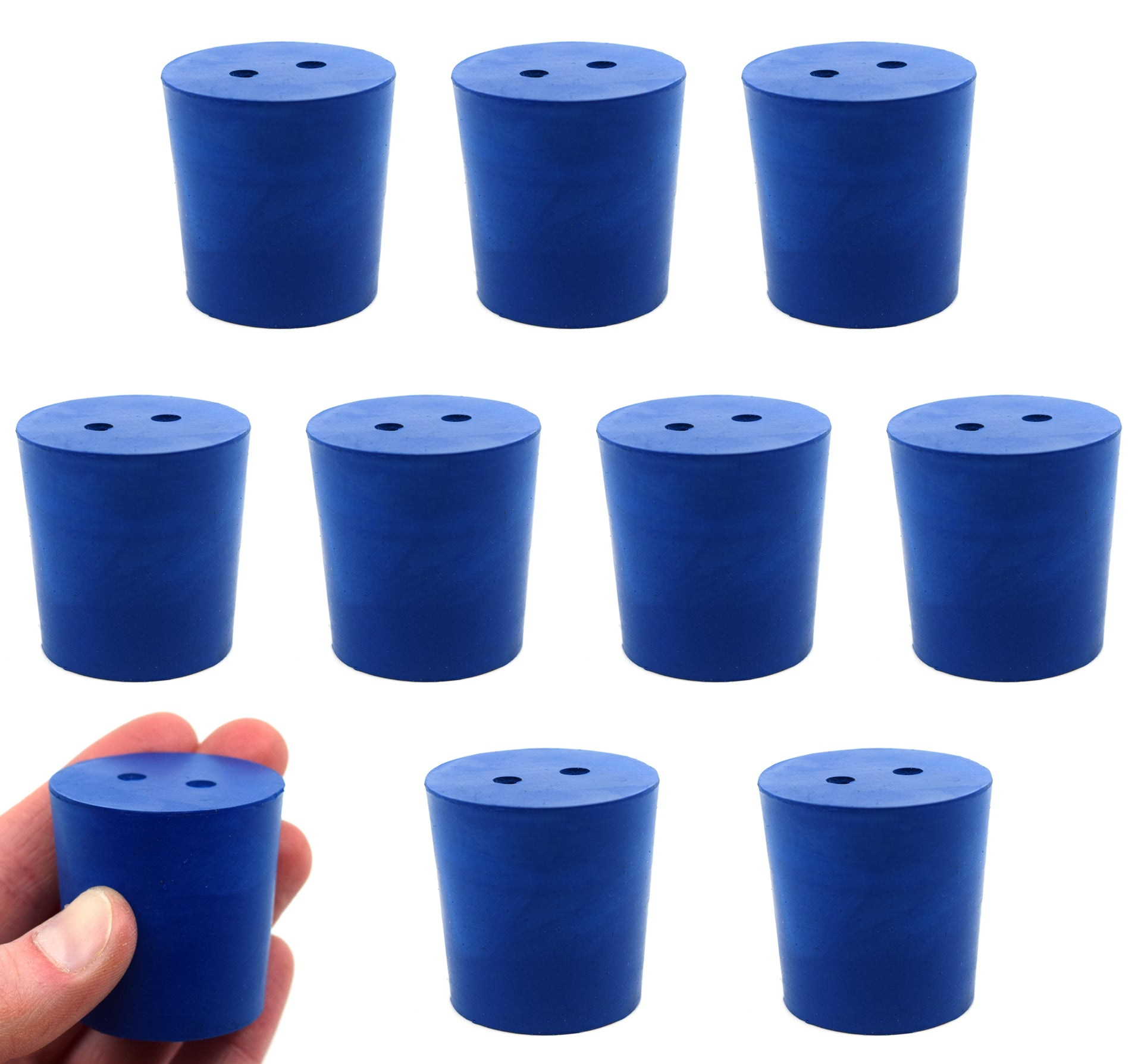 Neoprene Stopper with 2 Holes, 10-Pack