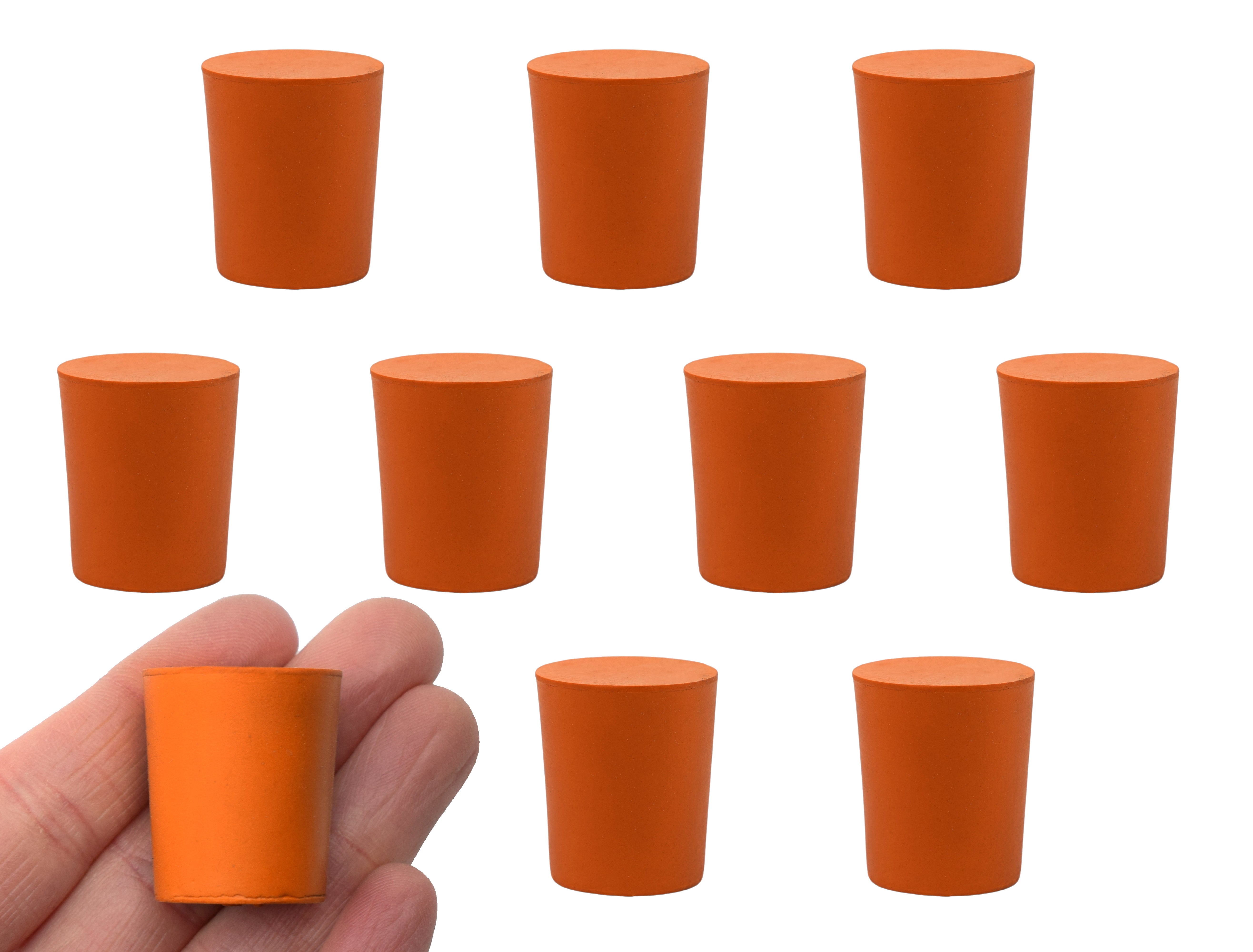 Solid Rubber Stopper, 10-Pack