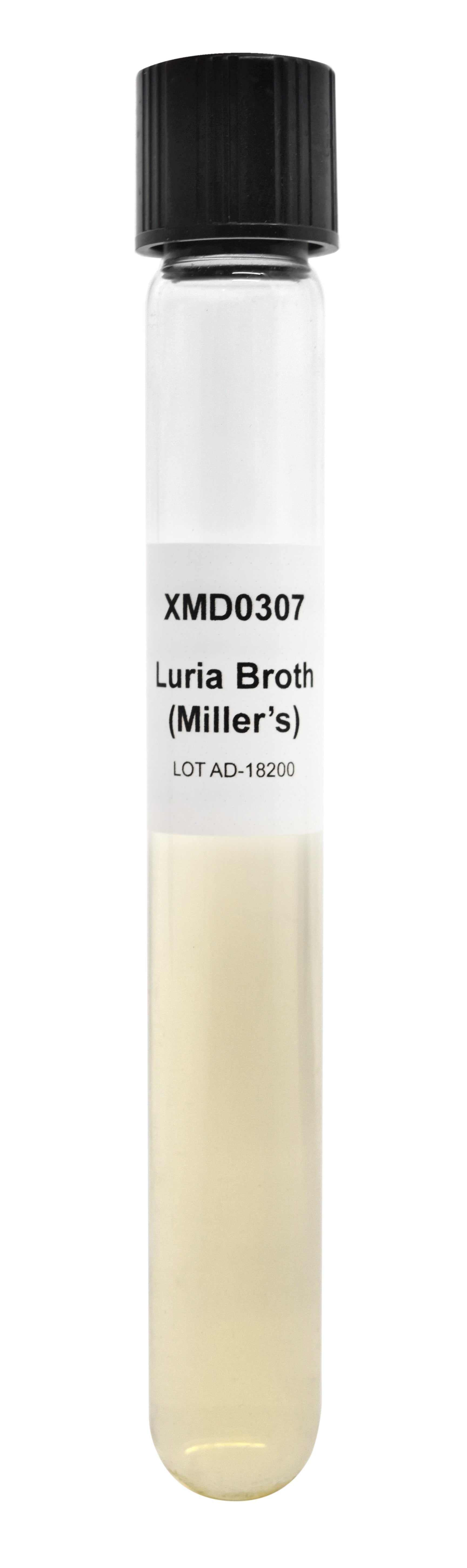 100-Case Luria Miller's Broth Tubes, 9mL