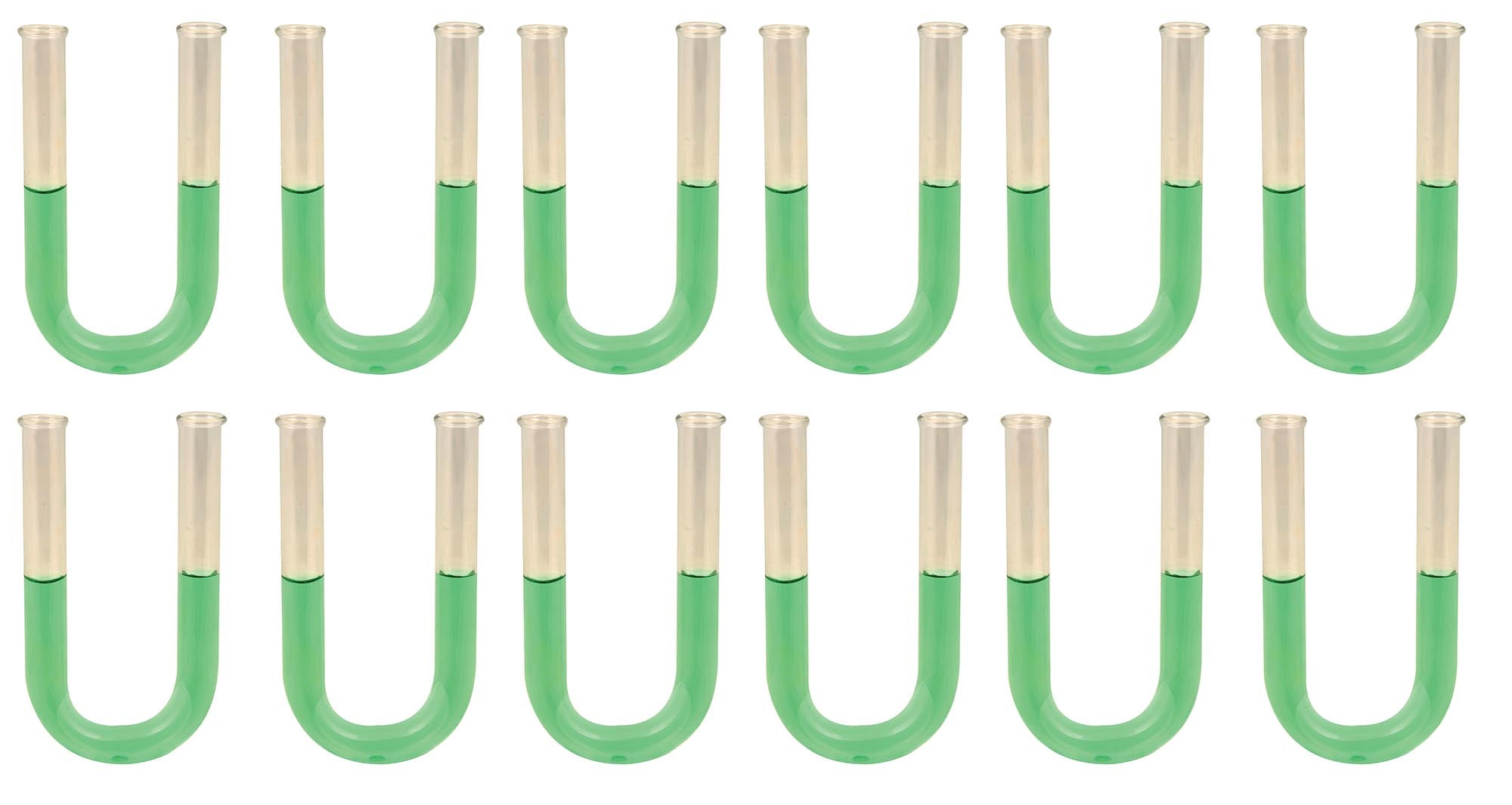 12-Pack Calcium Chloride U-Form Absorption Tubes, 100mm, Borosilicate Glass