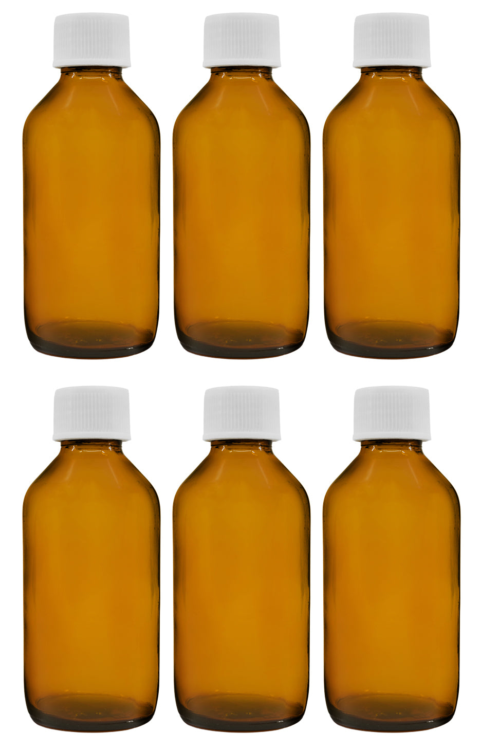 Amber Soda Lime Glass Reagent Bottle with Screw Cap, 100mL