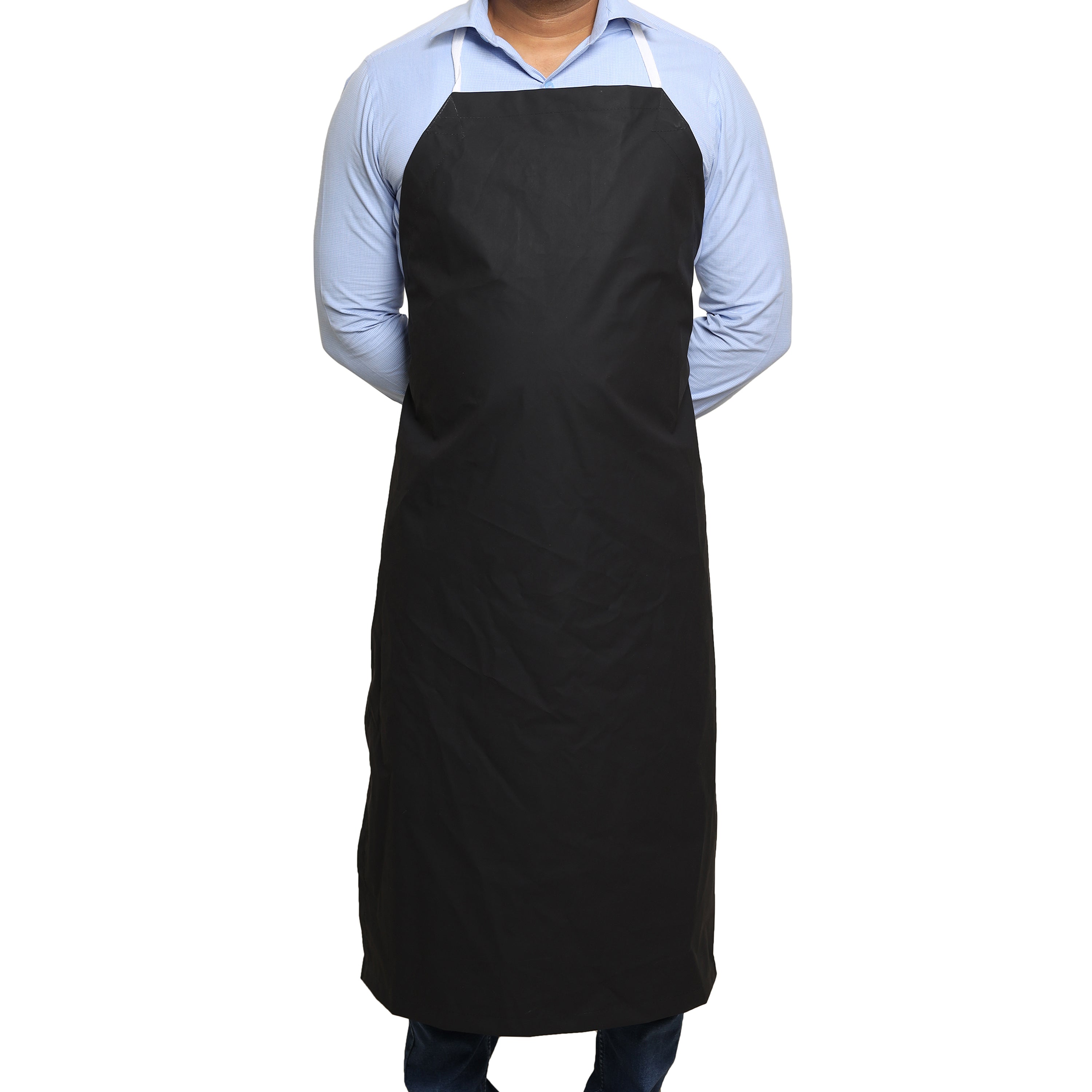 Large Black Rubber Vinyl Apron, 27 x 42"