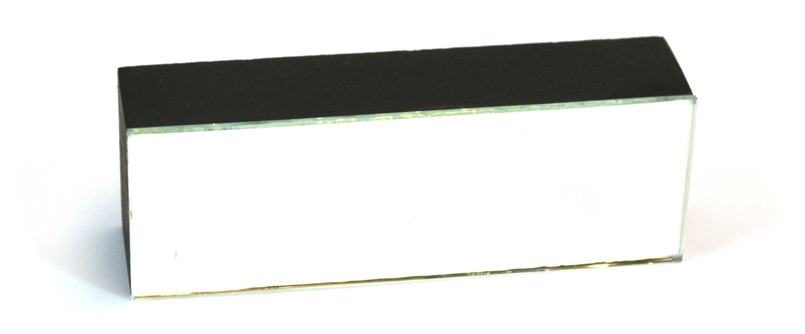 Mounted Plane Glass Mirror, 3 x 1 x 0.75"