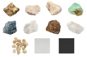 12-Piece Moh's Hardness Kit with 9 Rock and Mineral Specimens