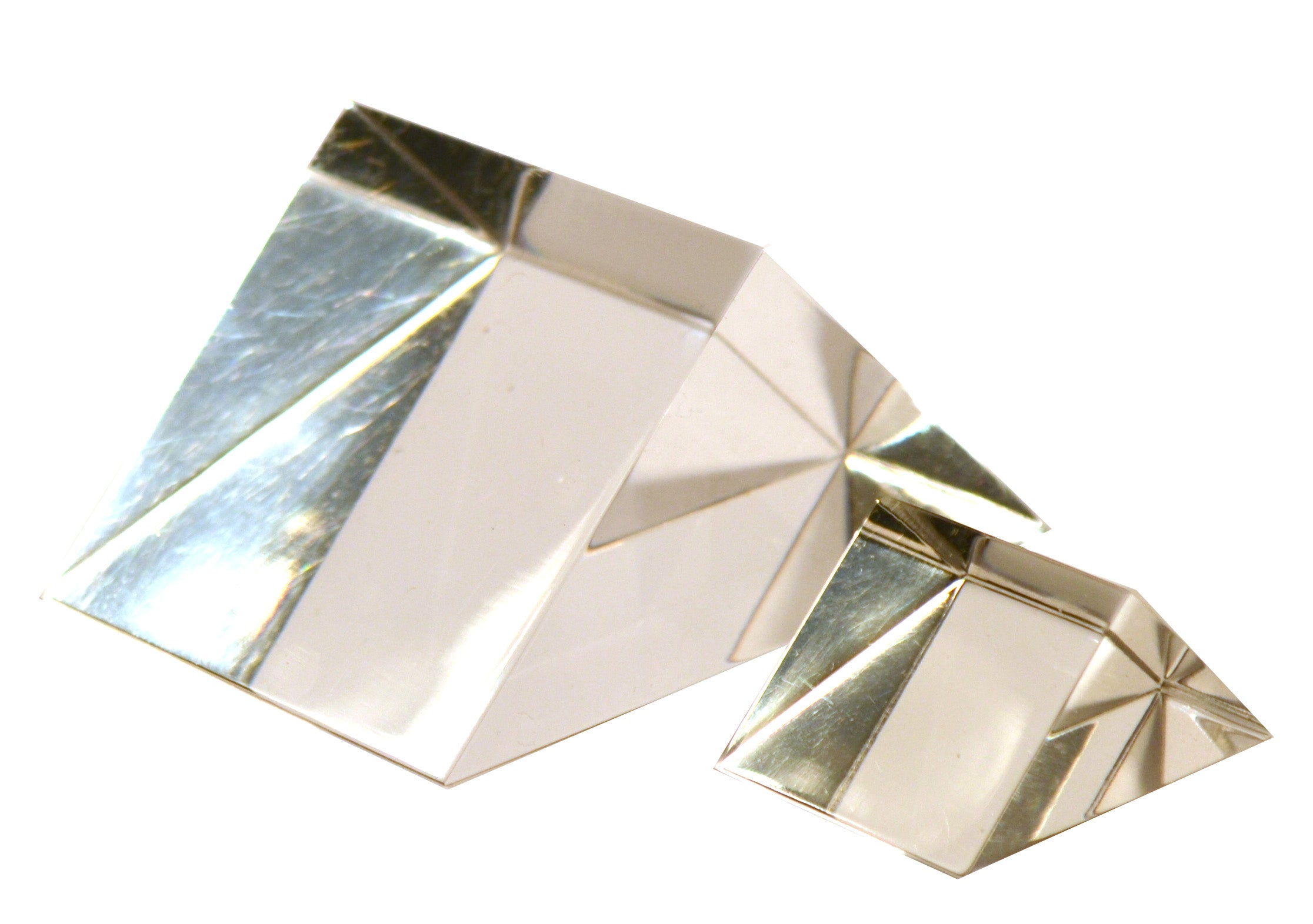 Right-Angled Acrylic Prism Set, 25mm and 74mm, 2-Piece