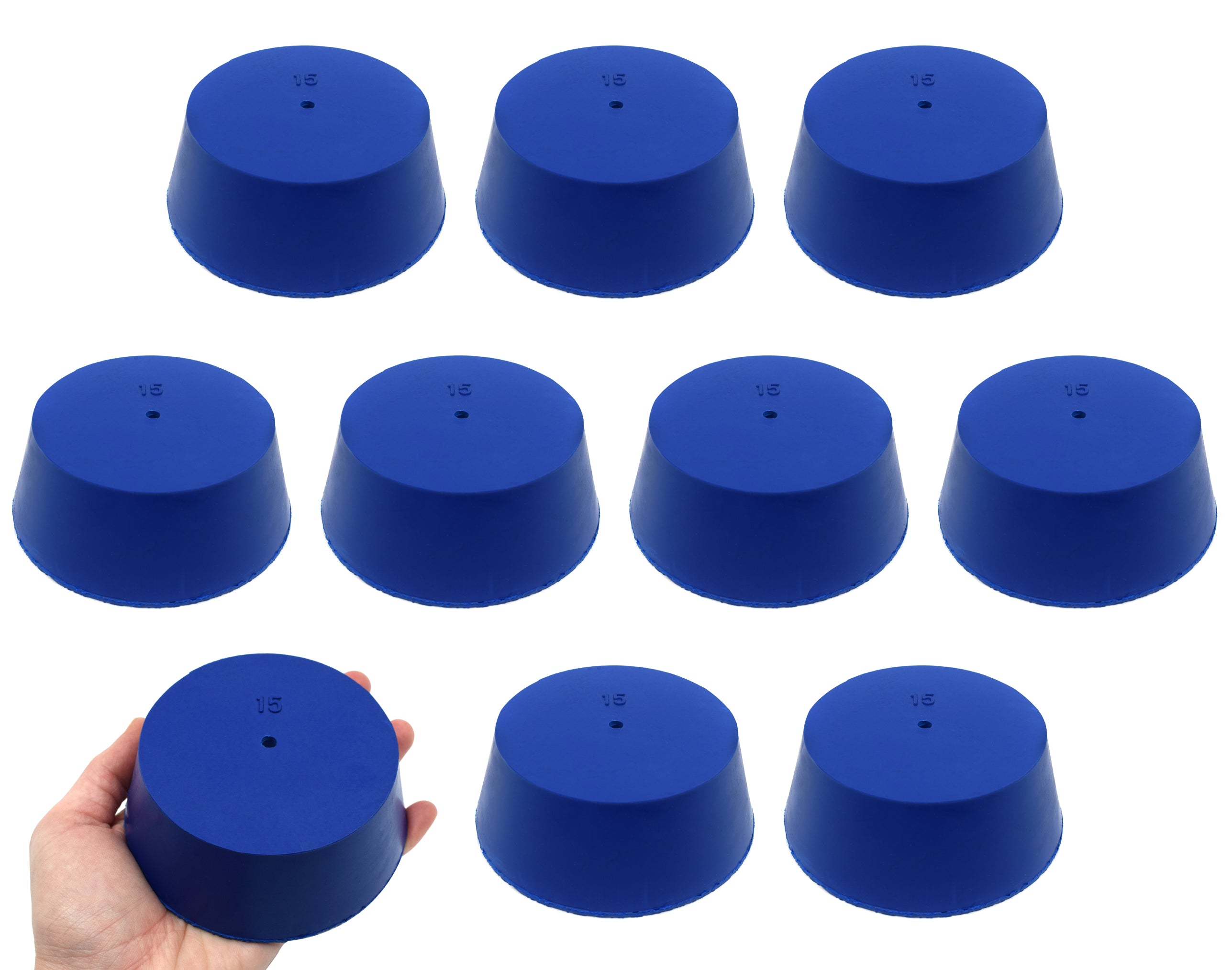 Neoprene Stopper with 1 Hole, 10-Pack