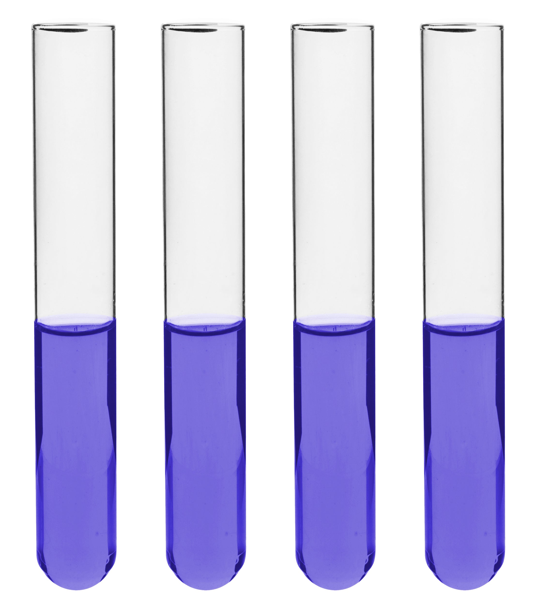 Rimless Thick Wall Borosilicate Glass Test Tube, 48-Pack
