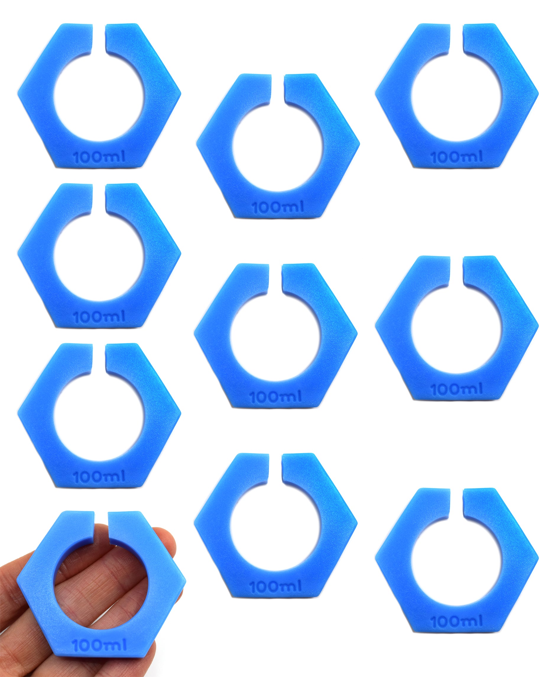 Hexagonal ABS Cylinder Protector for 10mL Graduated Cylinder, 10-Pack