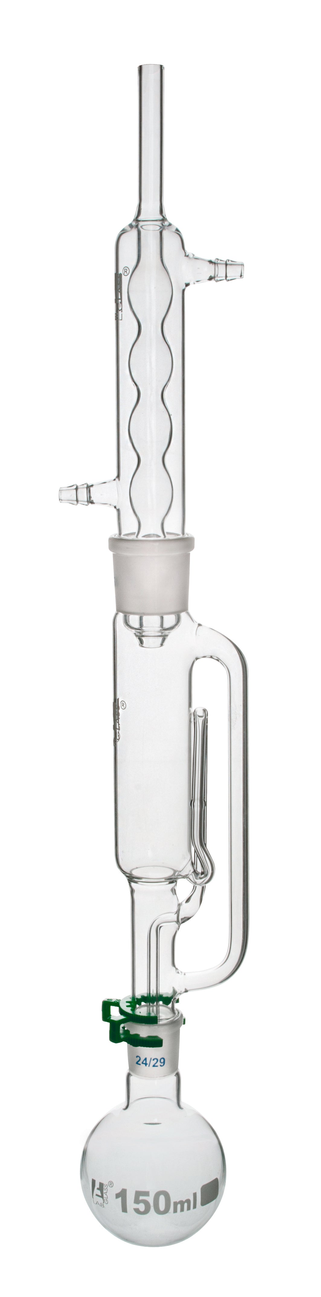 Soxhlet Extraction Apparatus with 60mL Extractor, 150mL Flask and Condenser, Borosilicate Glass