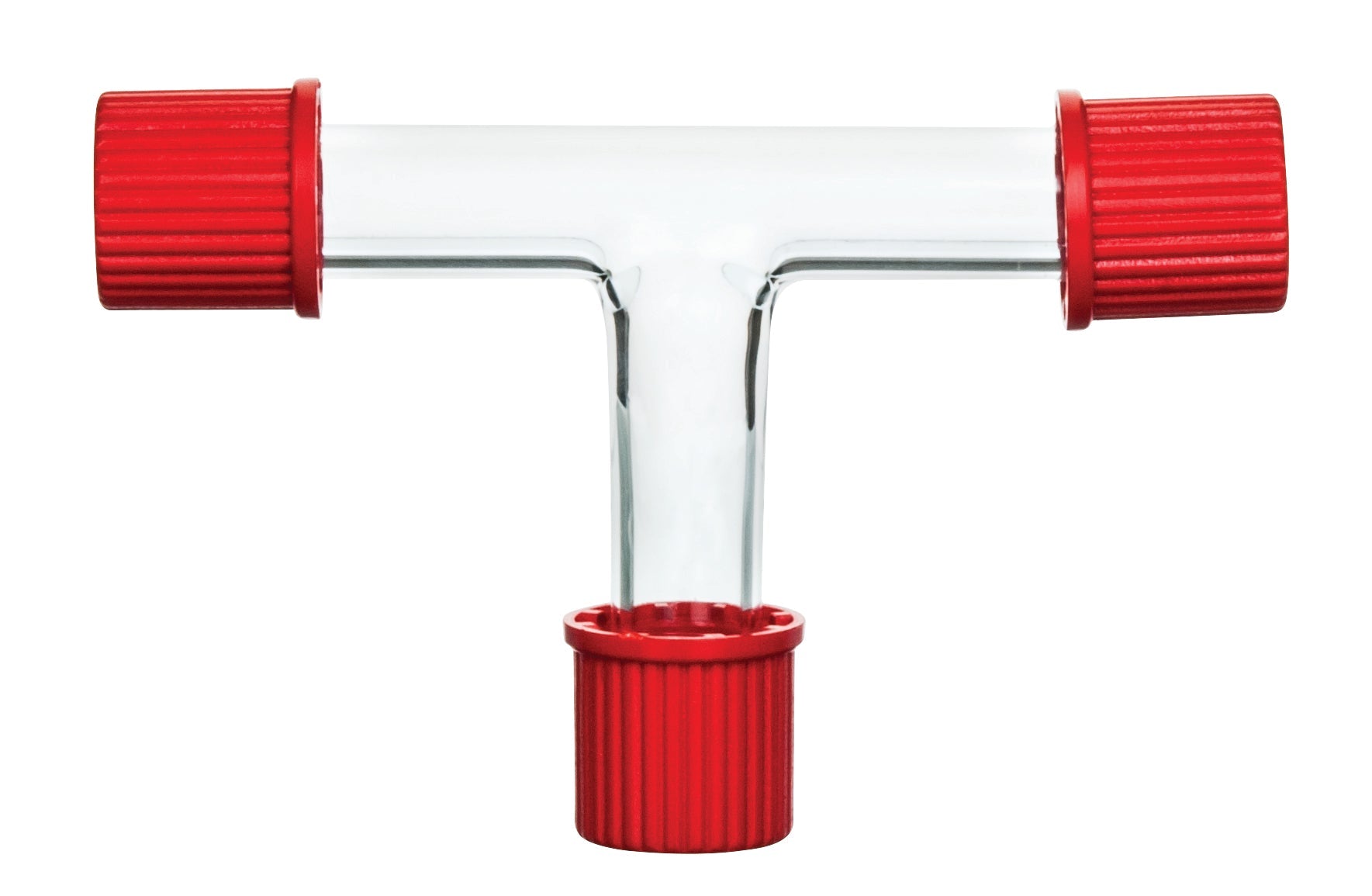 T-Shape Screw-Thread Connector, Borosilicate Glass