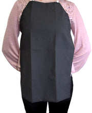Extra Small Black Rubber Vinyl Apron, 15 x 22"