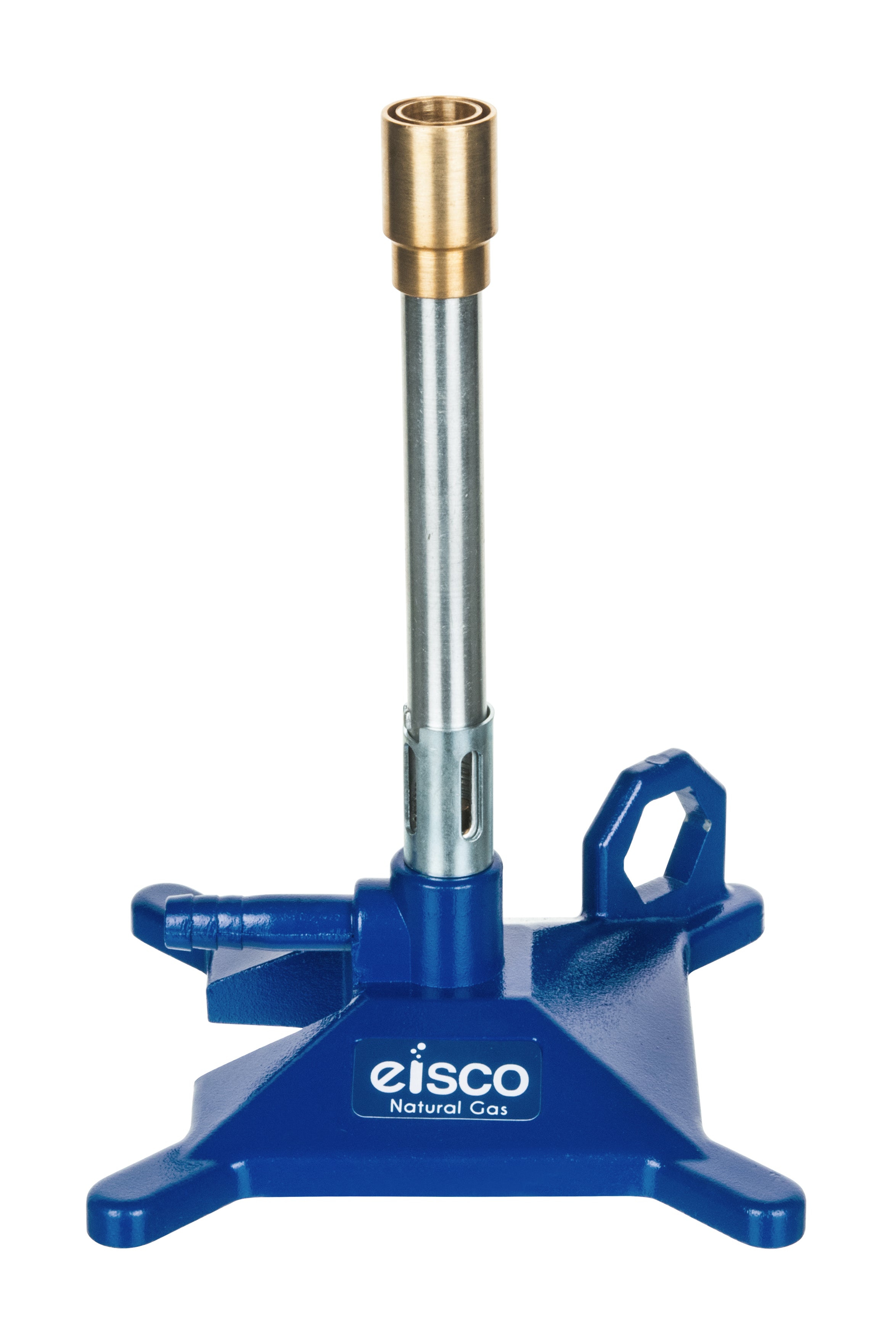Natural Gas Bunsen Burner with Cast Iron StabiliBase and Flame Stabilizer