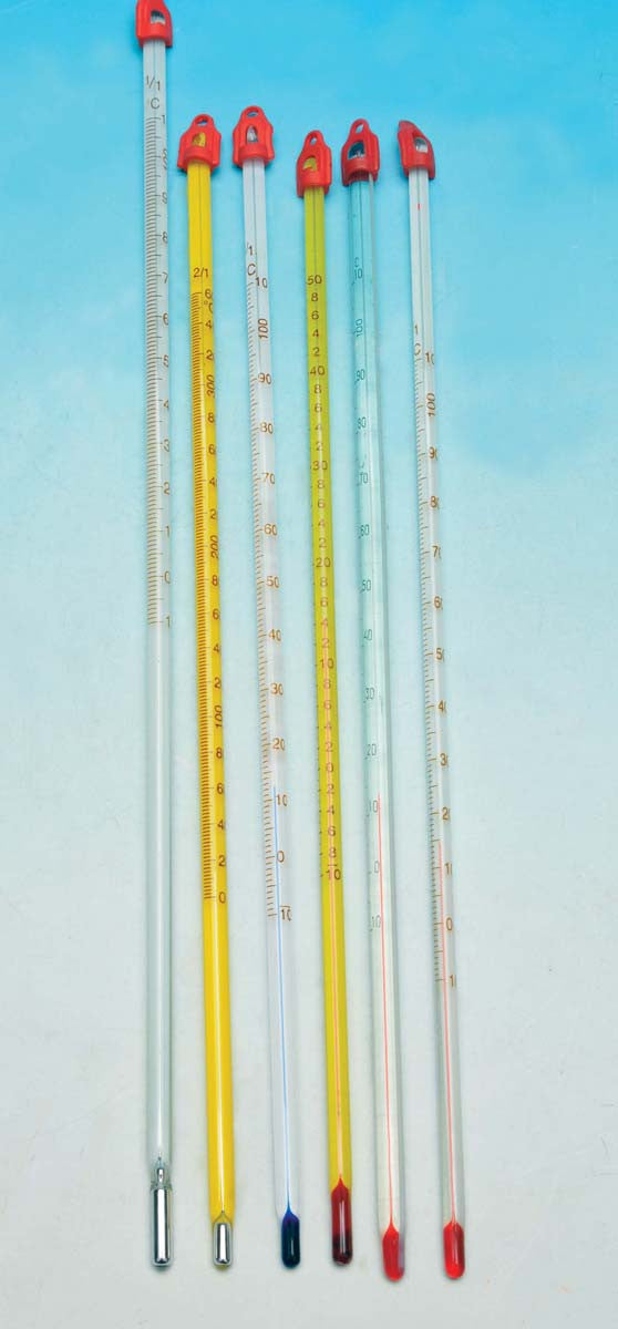 Red/Blue Spirit-Filled Thermometer, -10 to 110°C