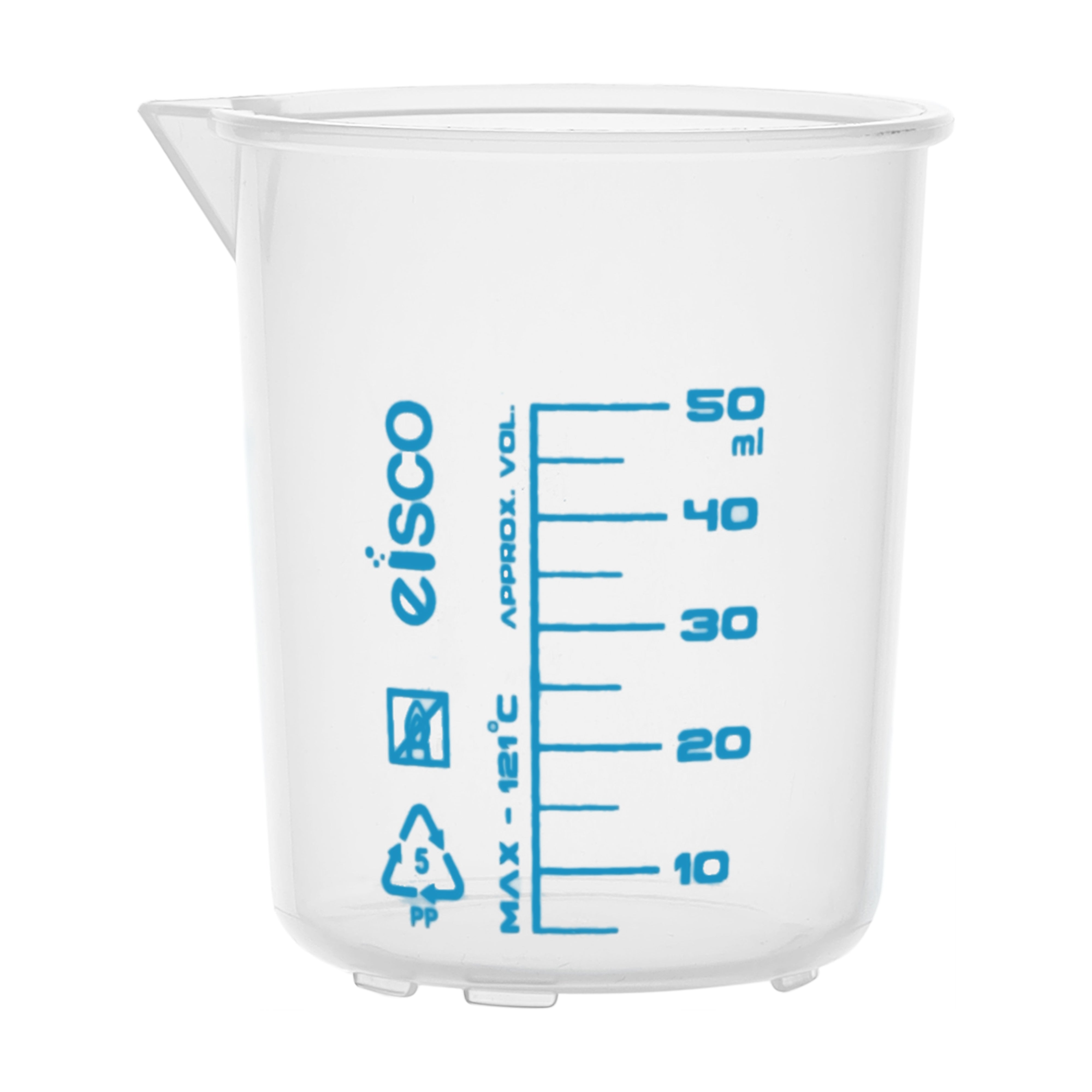 Premium Polypropylene Beaker, Blue Screen Printed