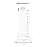 Class A Squat Form Graduated Cylinder, 1000mL, ISO 4788 Certified, Borosilicate Glass