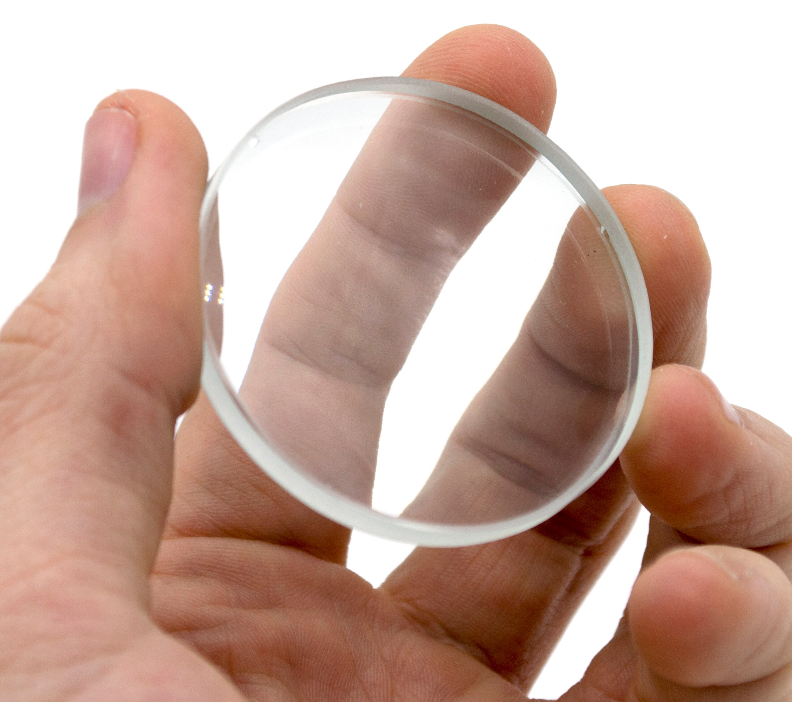 Optically Worked Double Concave Glass Lens, 50mm Diameter
