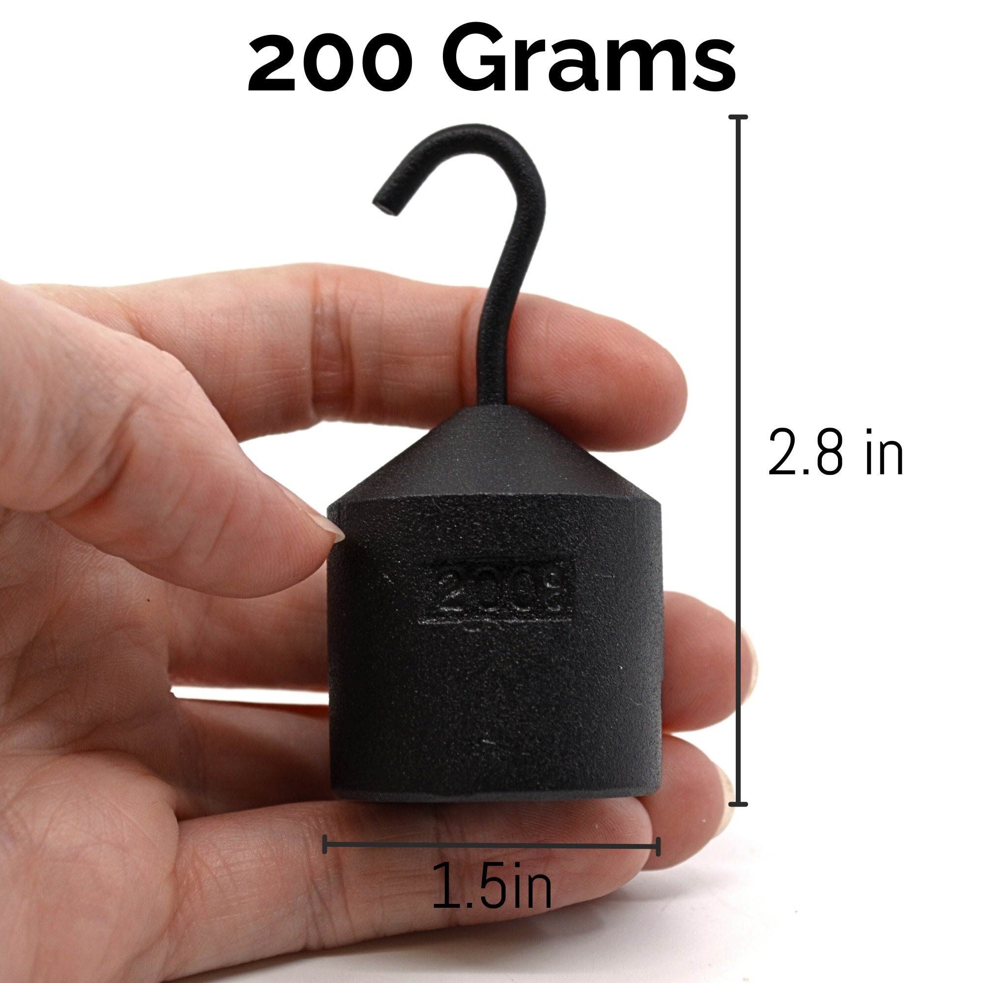200g Iron Cylindrical Hooked Weight