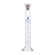 Class A Borosilicate Glass Graduated Cylinder with Polypropylene Stopper, Blue Graduations