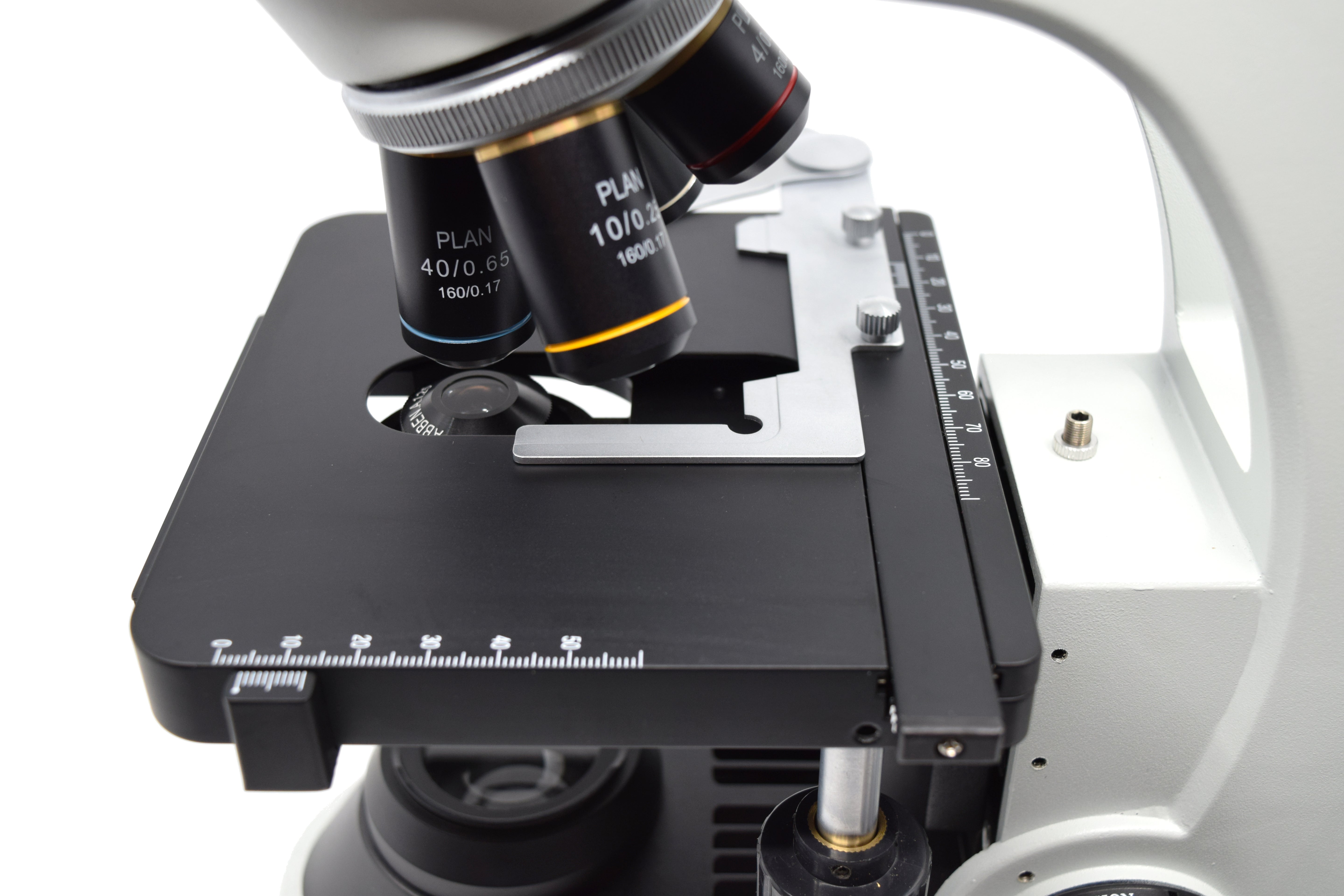 Premium Binocular Microscope with Siedentopf Head, 4X-100X with Color Corrected Optics