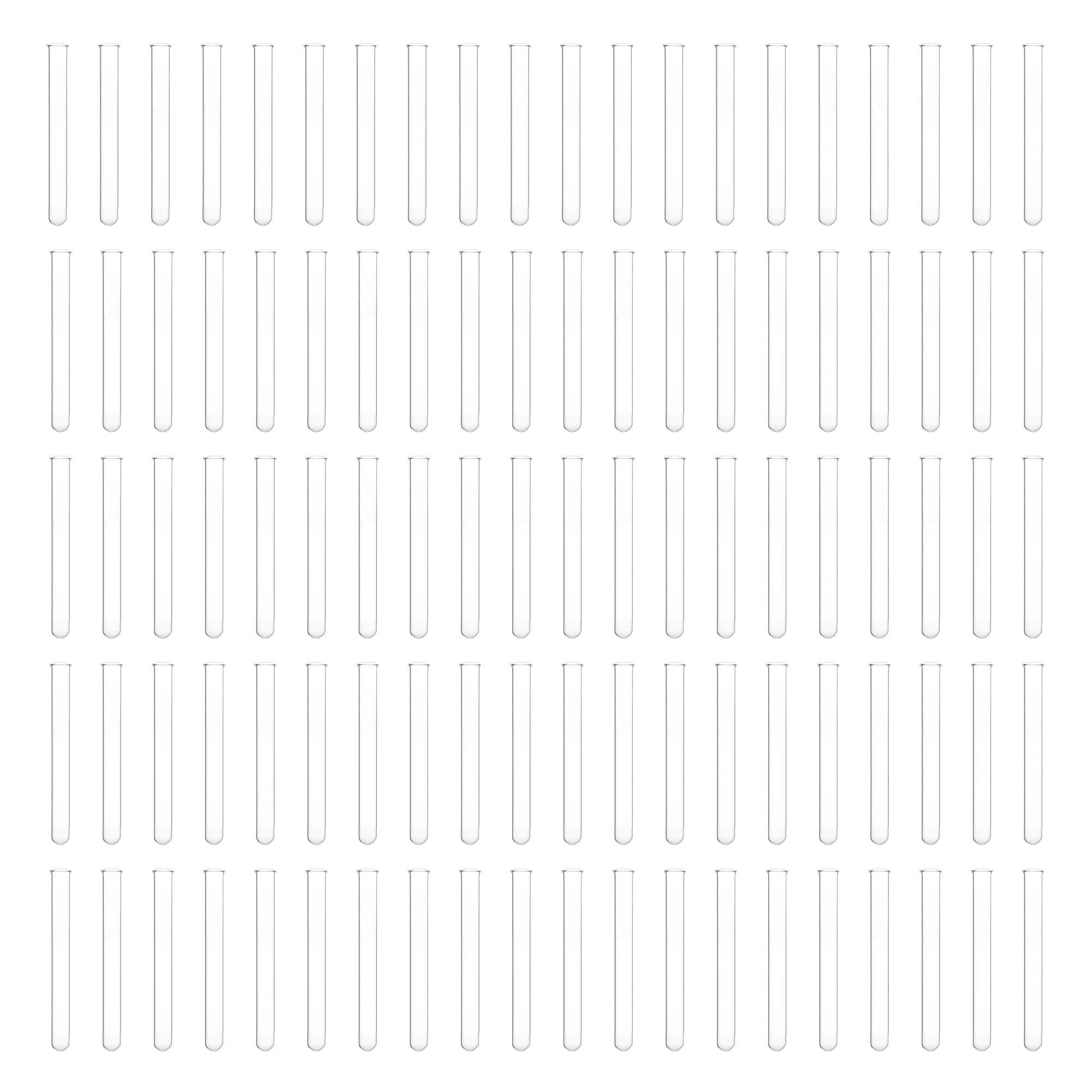 Heavy Wall Borosilicate Glass Test Tube with Beaded Rim, 100-Pack