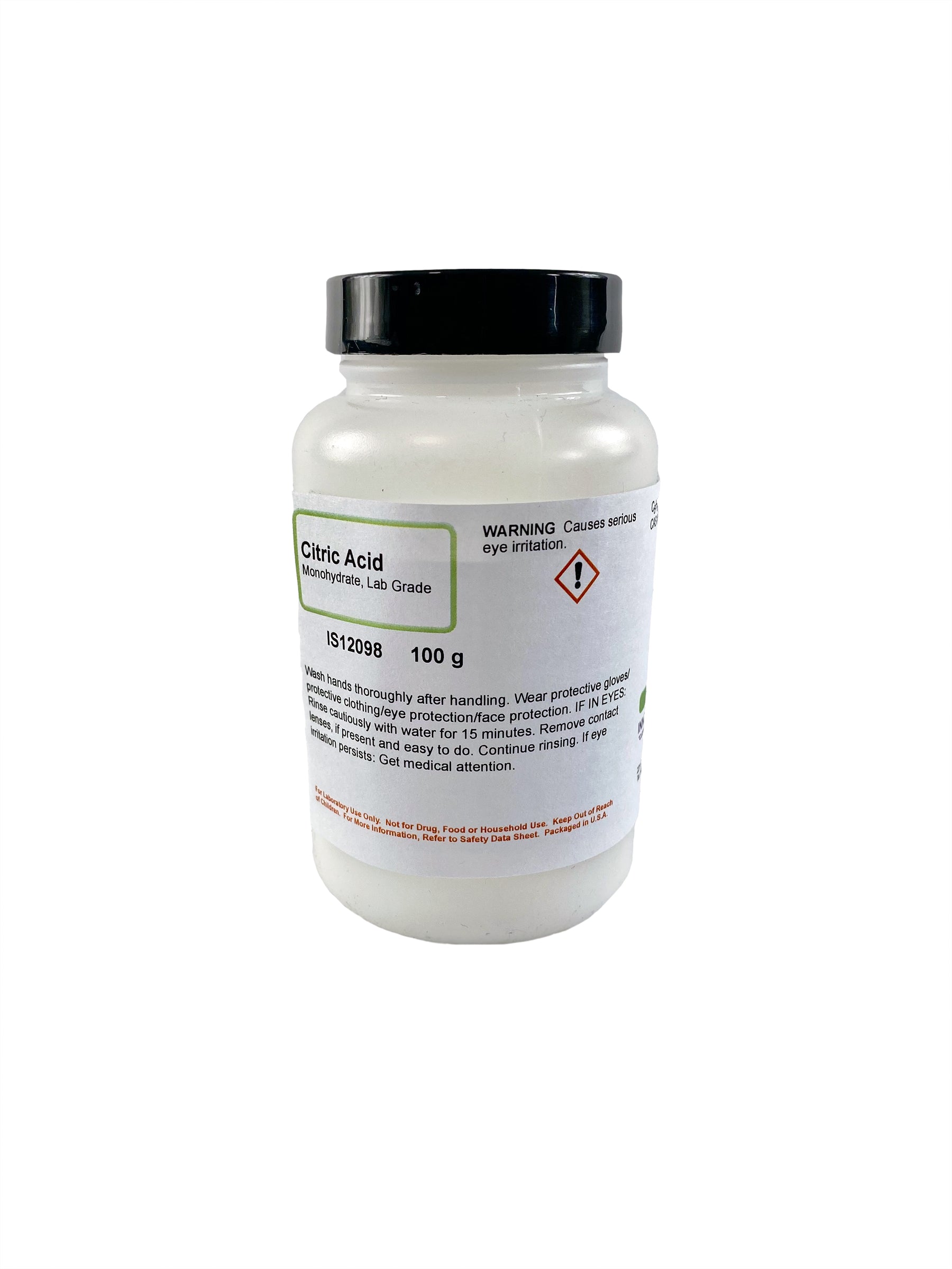 Laboratory Grade Citric Acid Monohydrate Granules, 100g