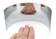 Concave Half-Cylinder Stainless Steel Mirror for Ray Box, 6.25 x 2.875"